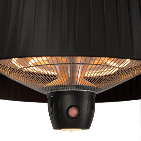 Chauffe-terrasse avec éclairage Alix 50cm pendant - noir - Image 6