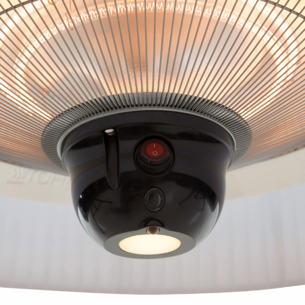 Chauffe-terrasse avec éclairage Alix 74cm pendant - blanc - Image 4