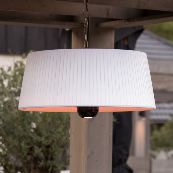 Chauffe-terrasse avec éclairage Alix 74cm pendant - blanc