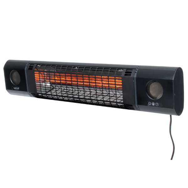 Chauffe-terrasse Hermia avec haut-parleurs Bluetooth - noir - Image 4