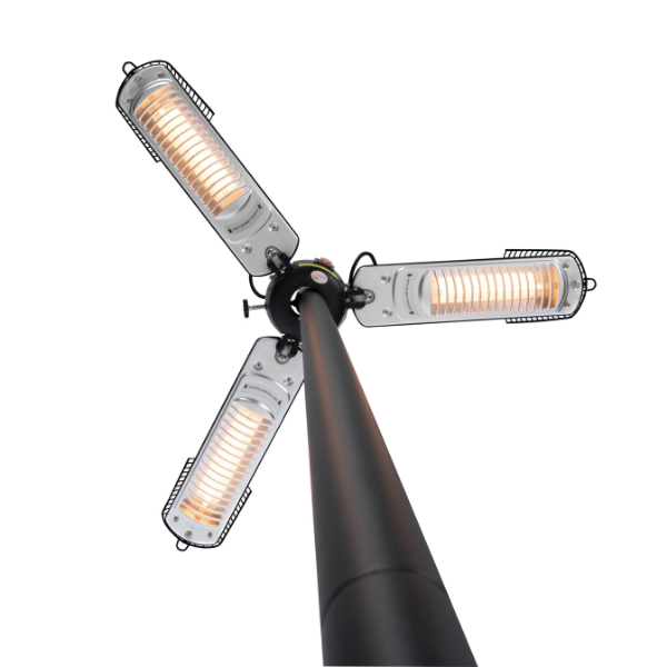 Chauffe-terrasse pour parasol - noir - Image 5