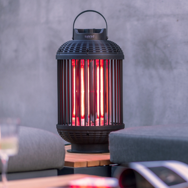 Chauffe-terrasse Rantan 29cm - noir