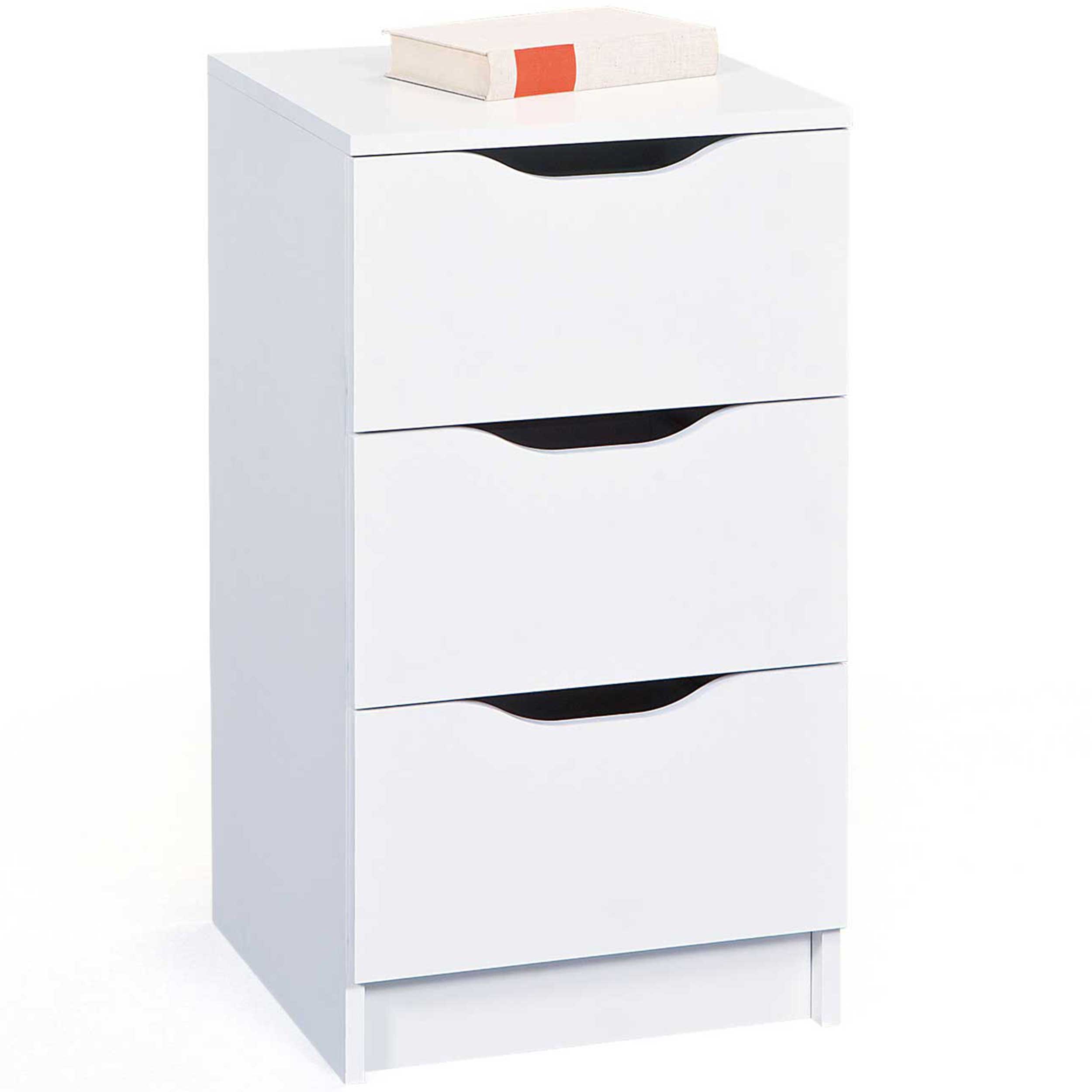 Chiffonnier Westphalen 3 tiroirs - blanc