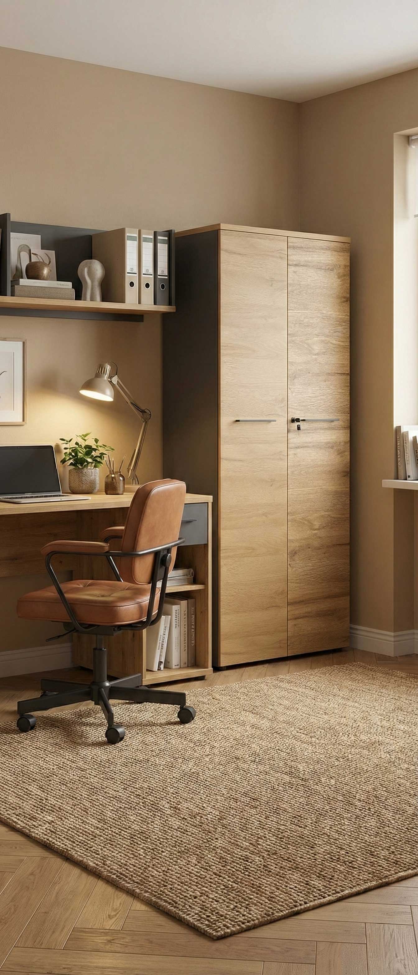 Classeur Osmond 80cm à 2 portes - chêne/graphite - Image 7