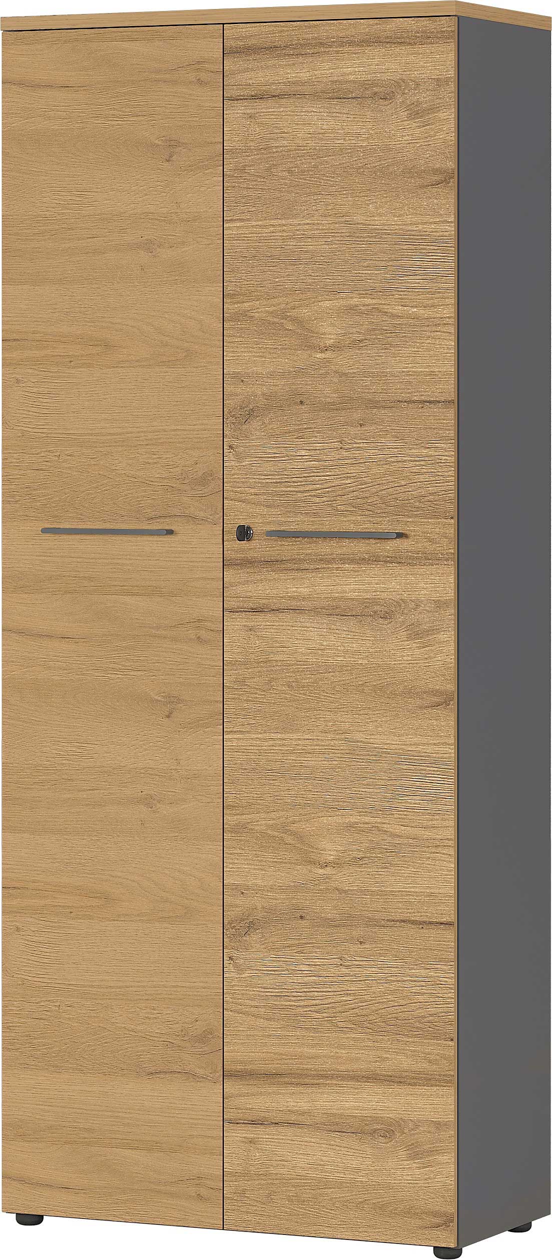 Classeur Osmond 80cm à 2 portes - chêne/graphite - Image 8