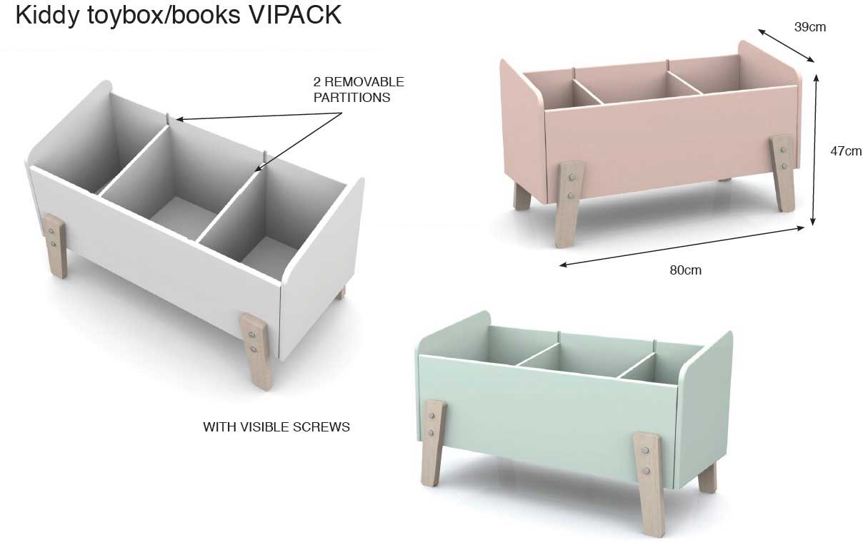 Coffre à jouets Kiddy - blanc - Image 2