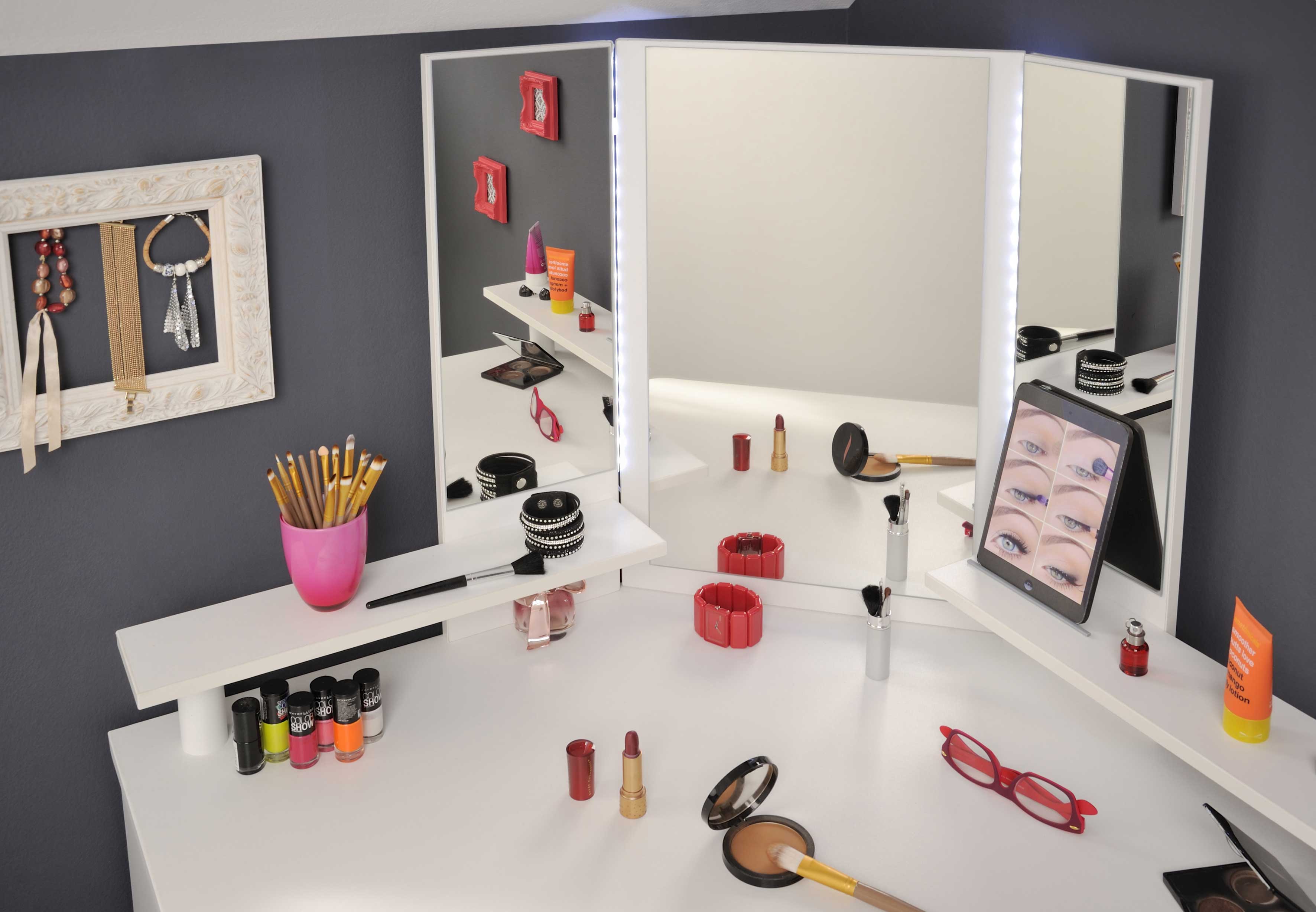 Coiffeuse d'angle Solange - blanc - Image 6