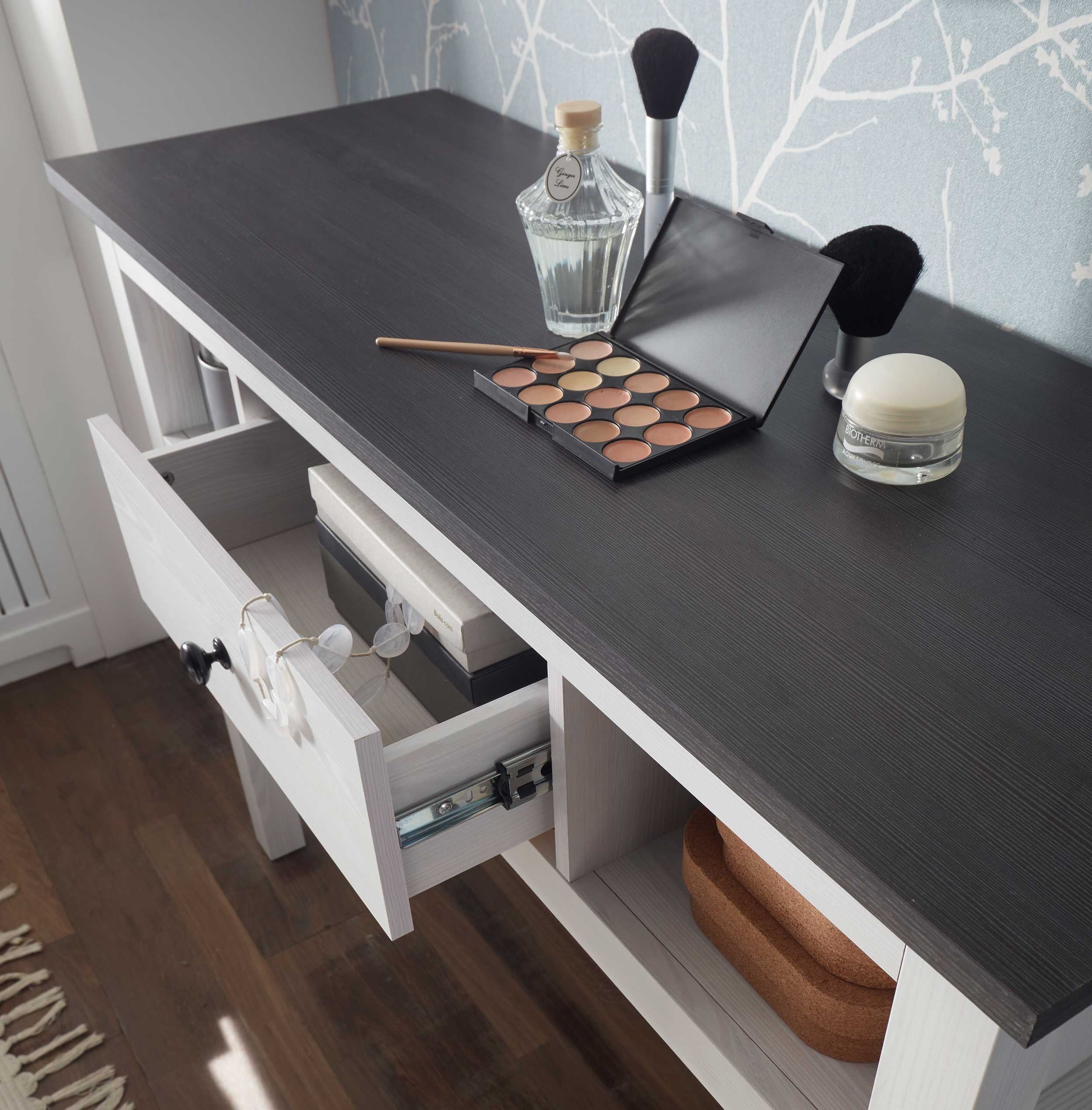 Coiffeuse Enid 114cm 1 tiroir - blanc - Image 5