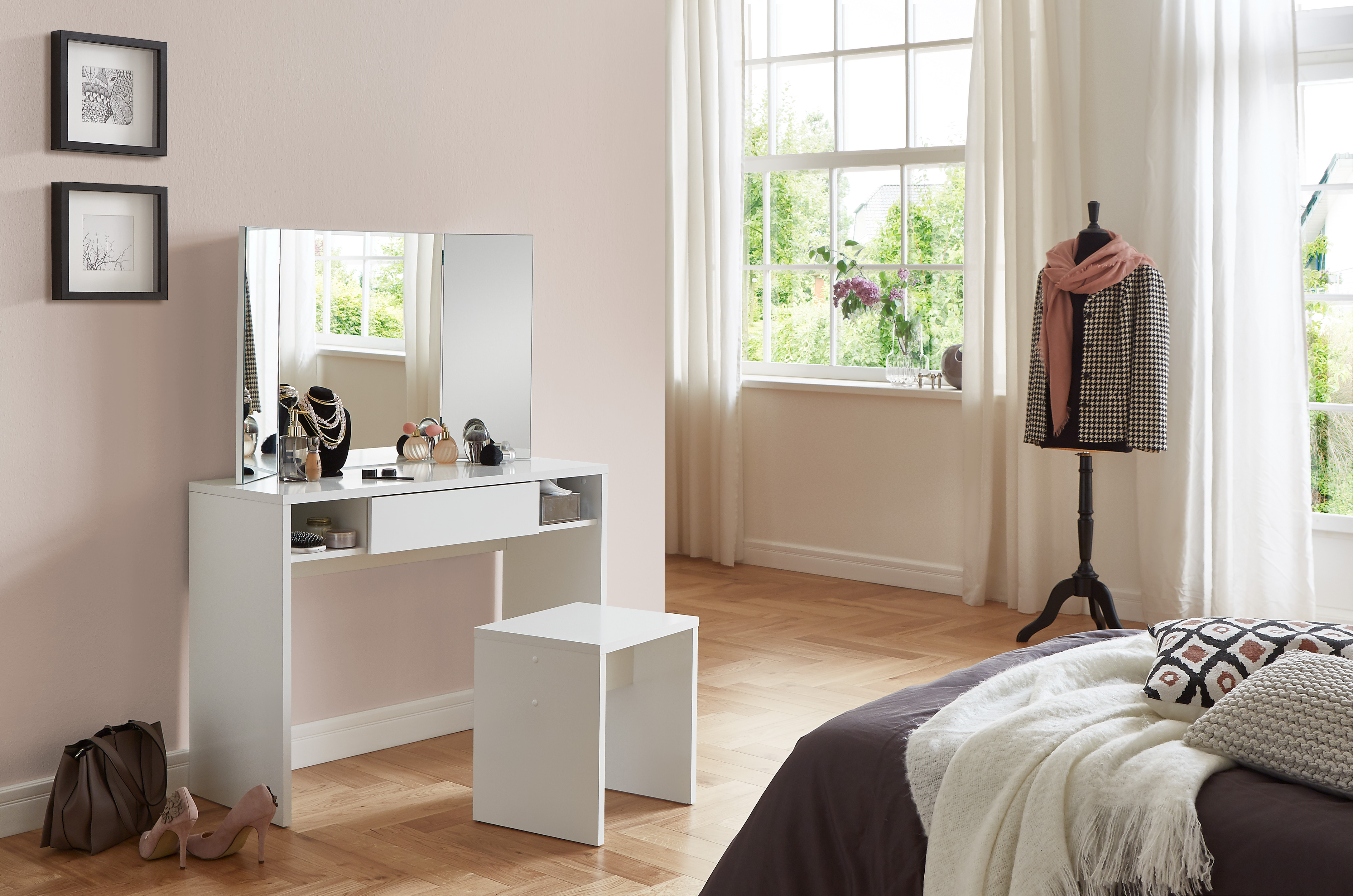 Coiffeuse Schminki - blanc - Image 2