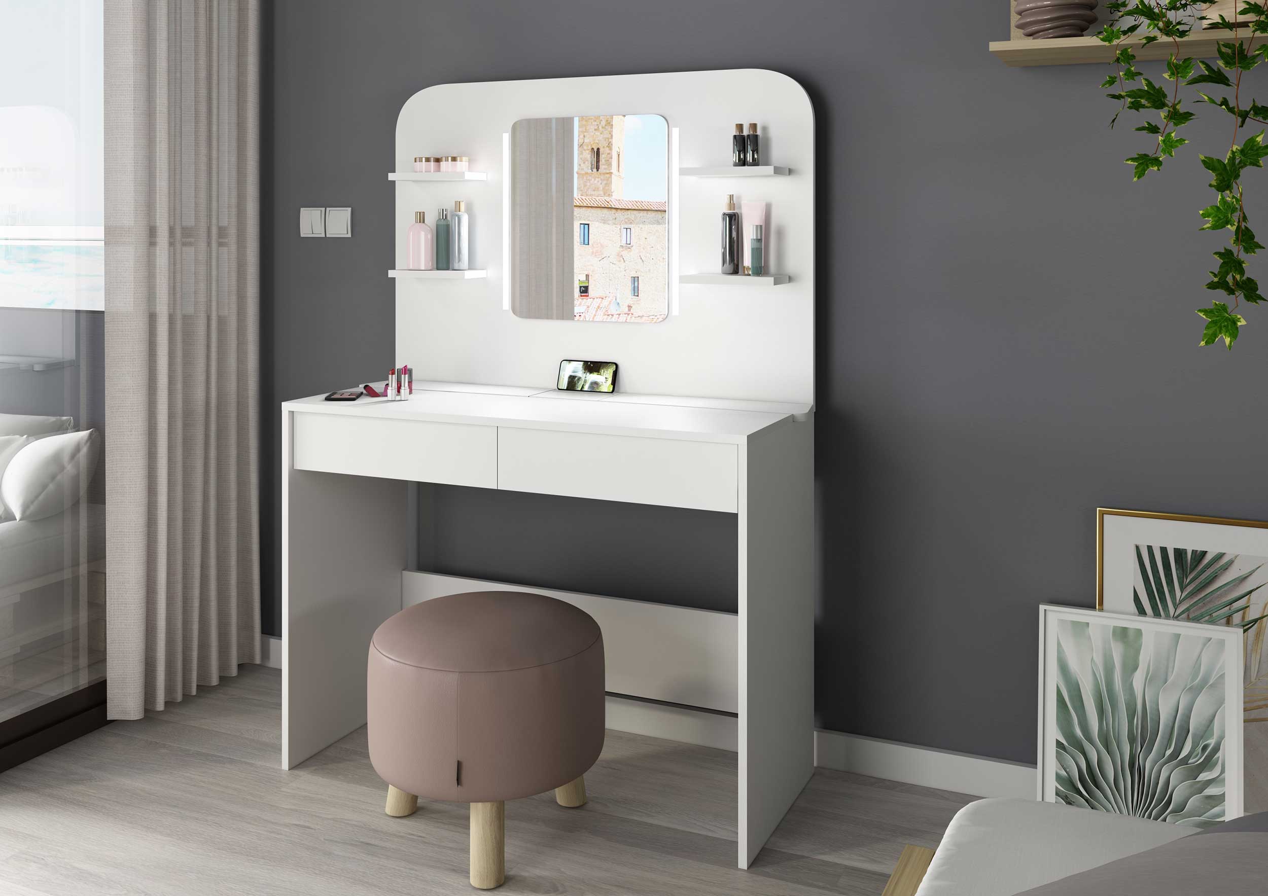 Coiffeuse Secret - blanc - Image 5