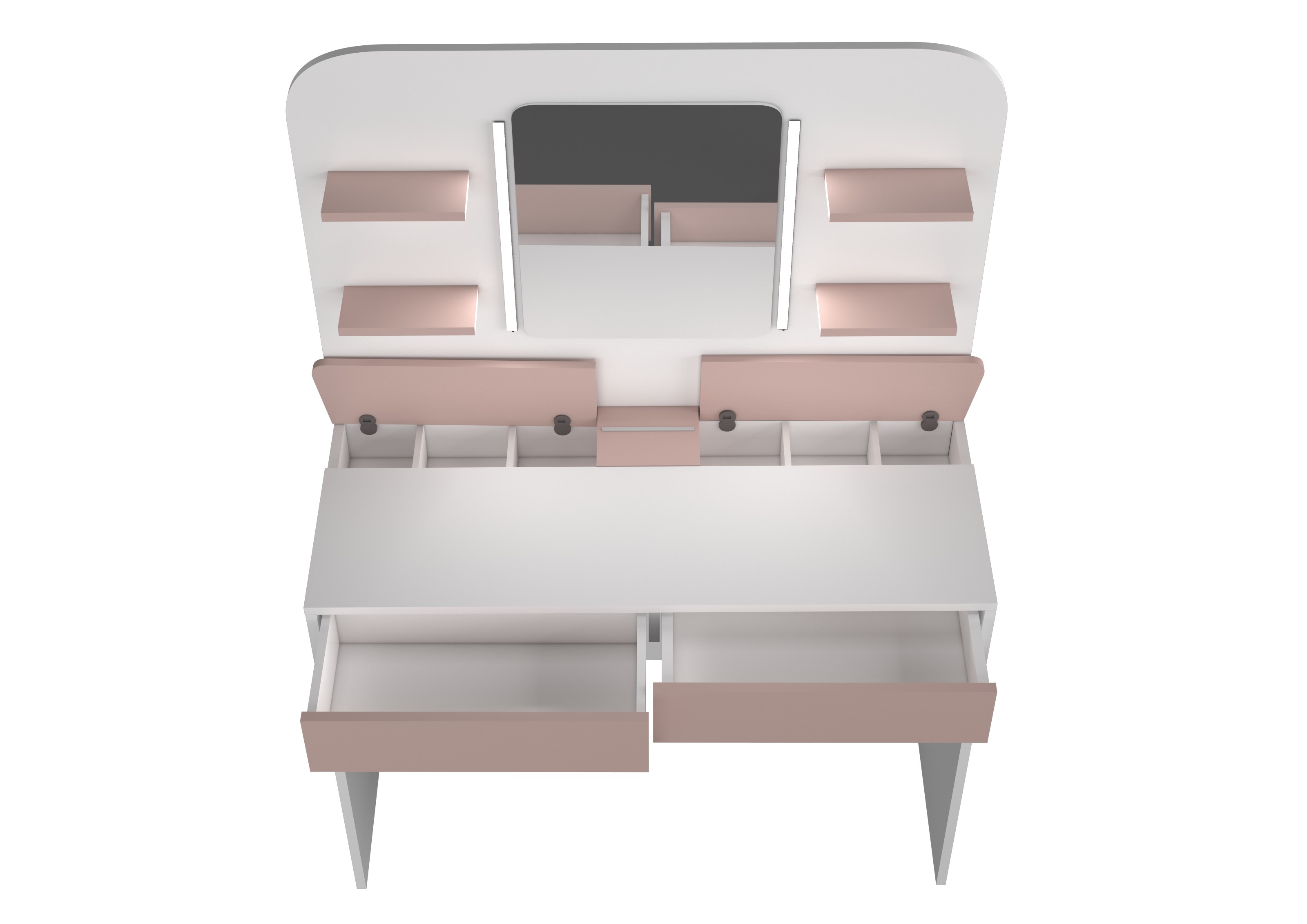 Coiffeuse Secret - rose/blanc - Image 2