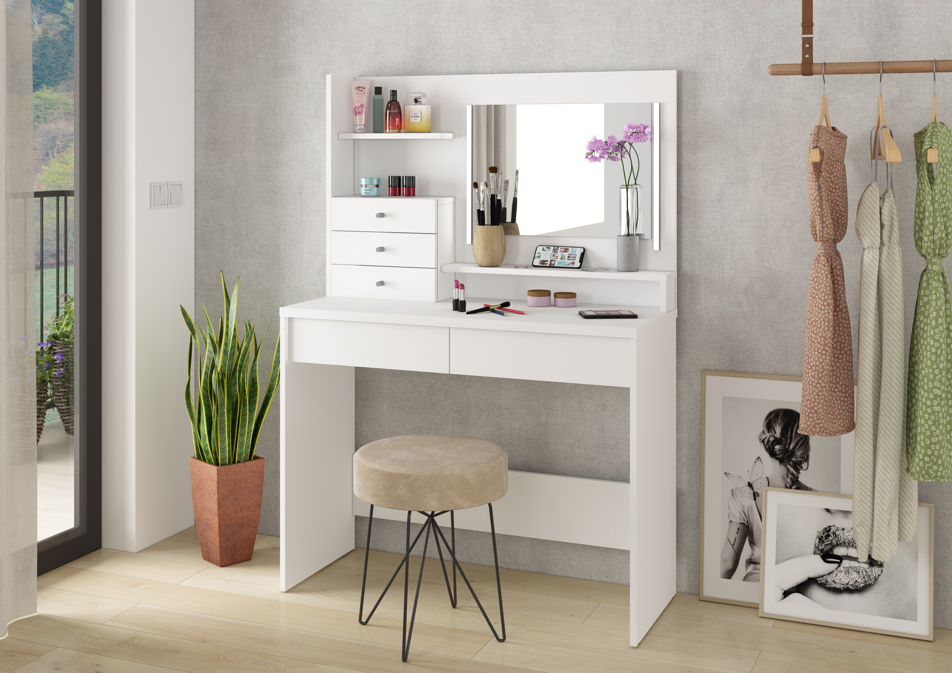 Coiffeuse Wish - blanc - Image 5