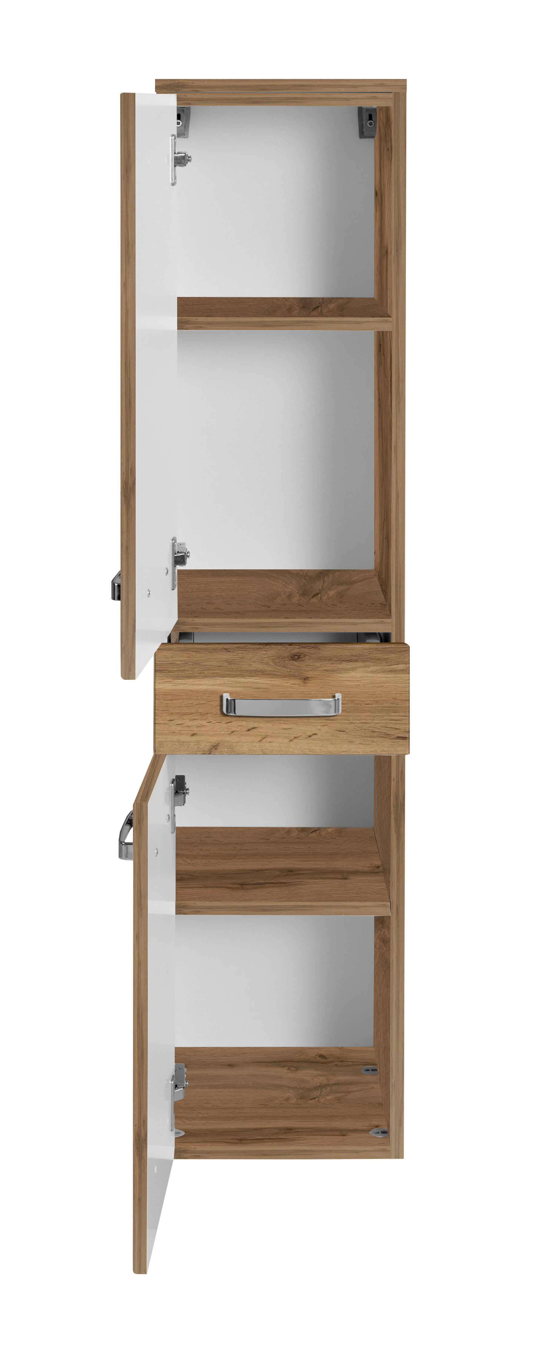 Colonne Bobbi basse 30cm 2 portes et 1 tiroir - chêne - Image 6