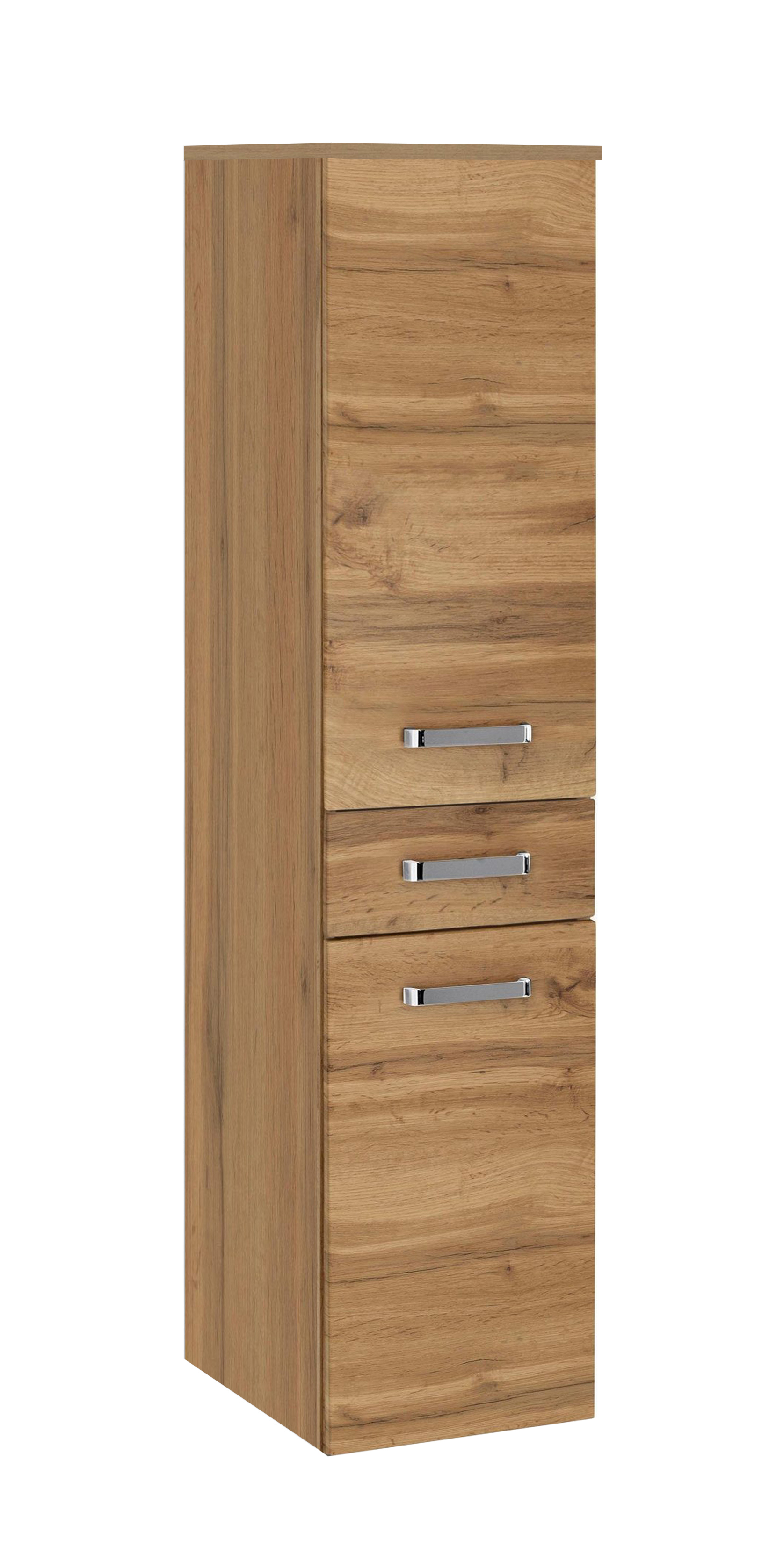 Colonne Bobbi basse 30cm 2 portes et 1 tiroir - chêne - Image 7