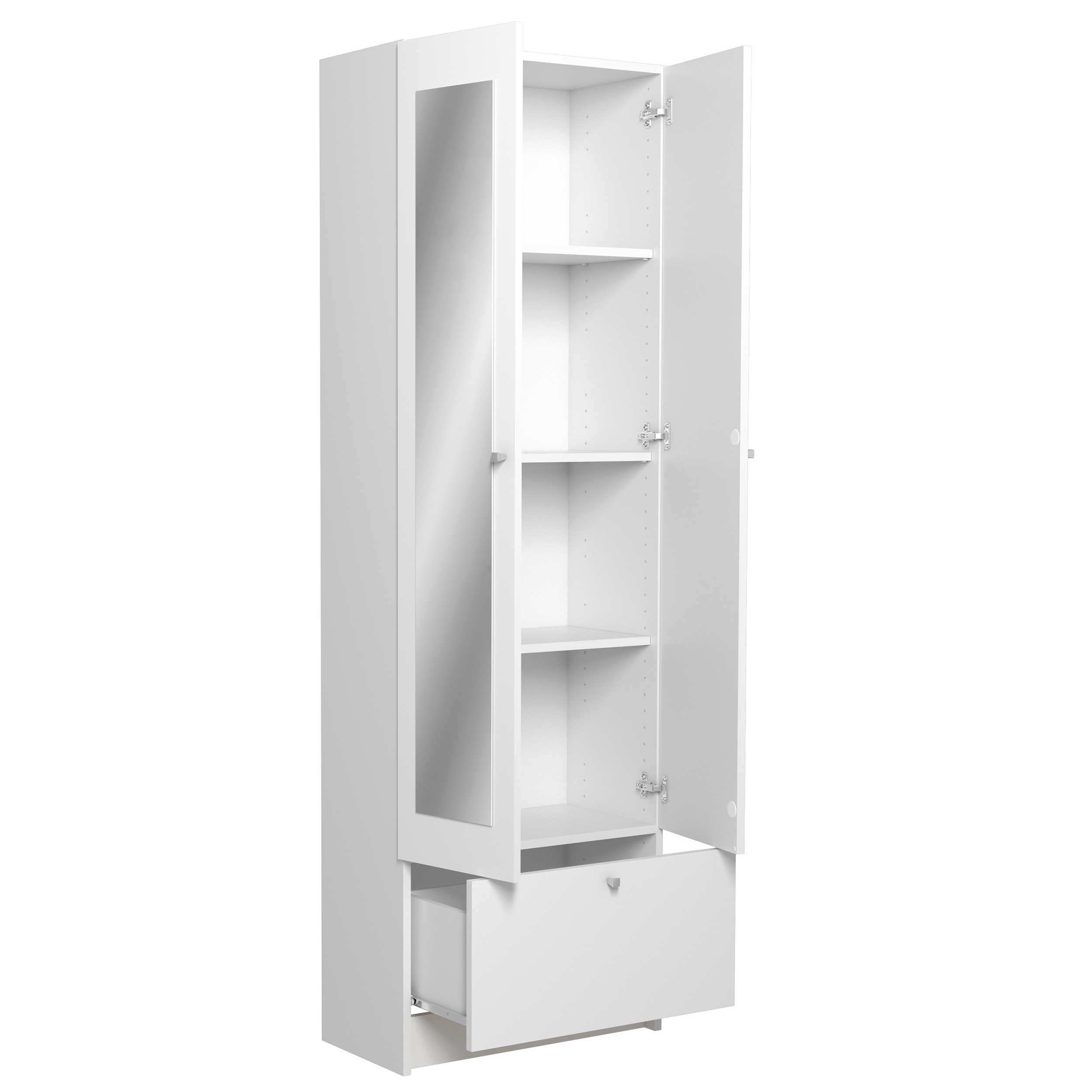 Colonne de salle de bains Fares 59cm à 2 portes & 1 tiroir - blanc - Image 2