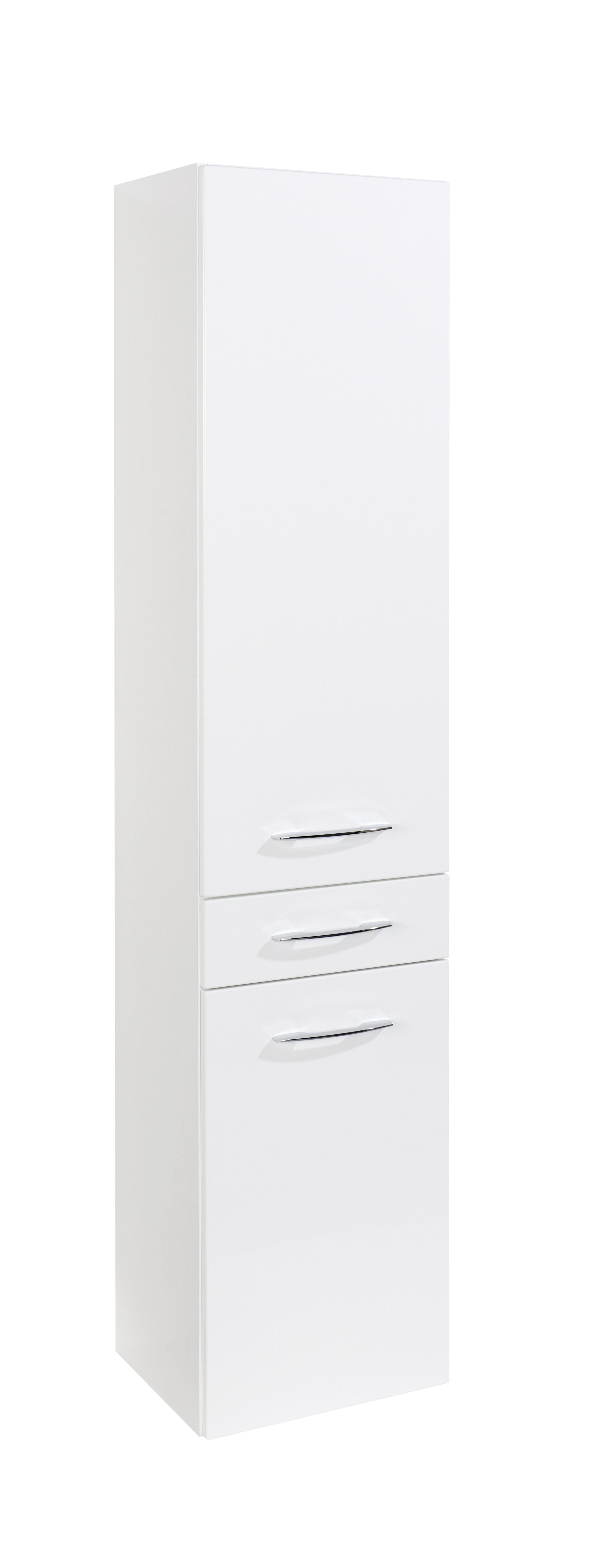 Colonne Florent 40cm avec 2 portes & tiroir - blanc - Image 3