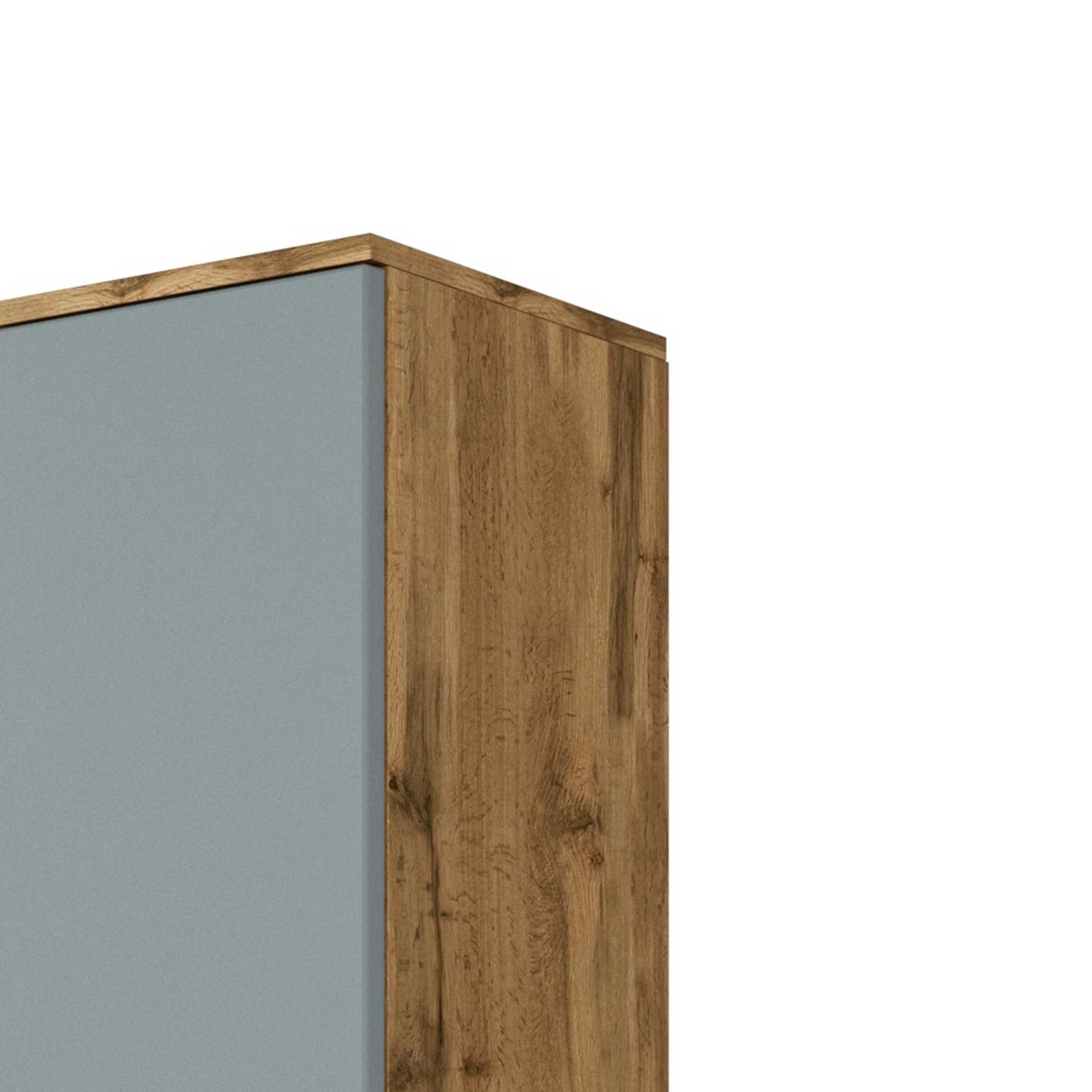 Colonne Gene 30cm 1 porte - chêne wotan/vert fjord - Image 8
