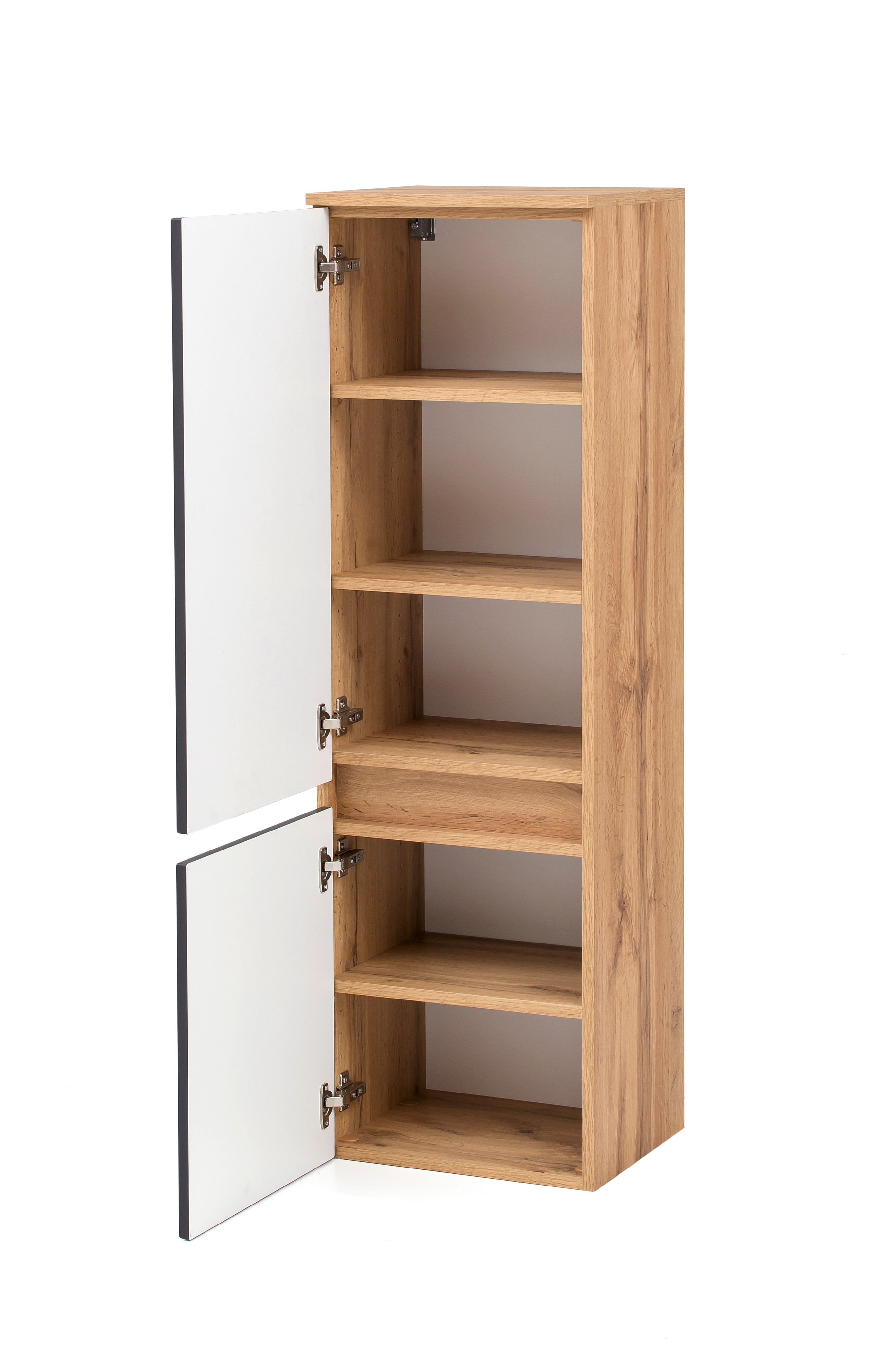 Colonne Kornel/Luna 40cm 2 portes - chêne/gris mat - Image 9