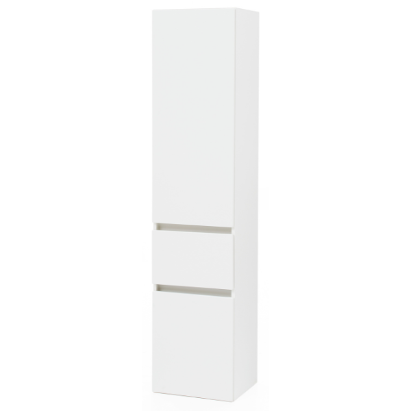Colonne Kornel/Pisca 40cm 2 portes & 1 tiroir - blanc - Image 1