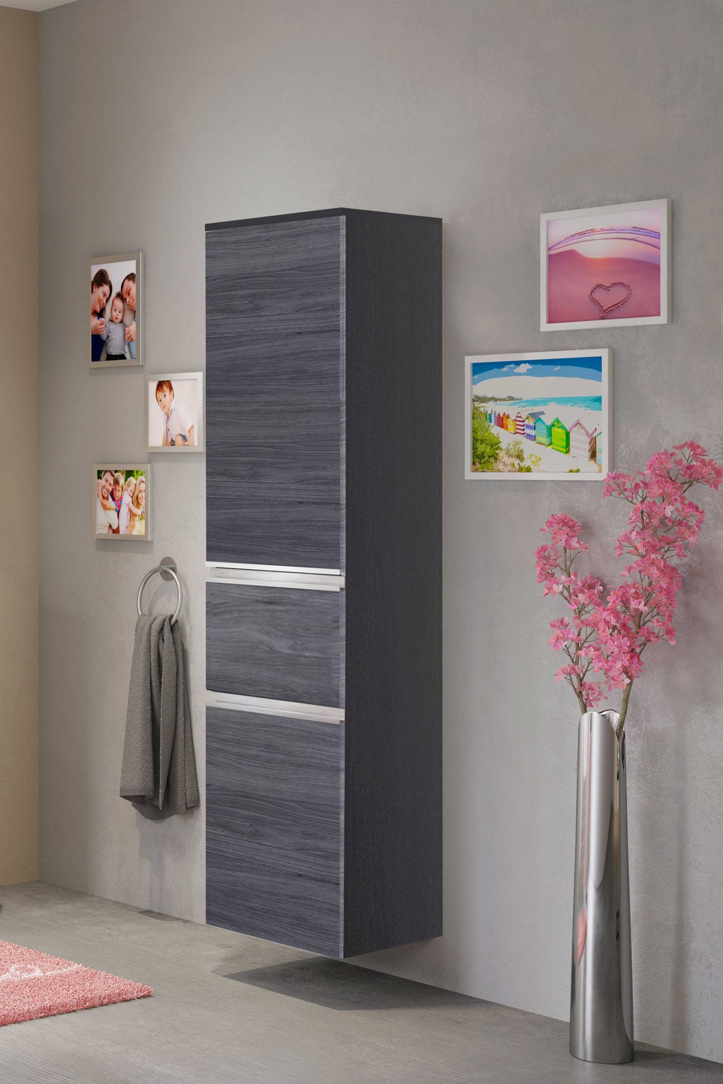 Colonne Lotuk basse avec 2 portes & 1 tiroir - chêne gris - Image 2