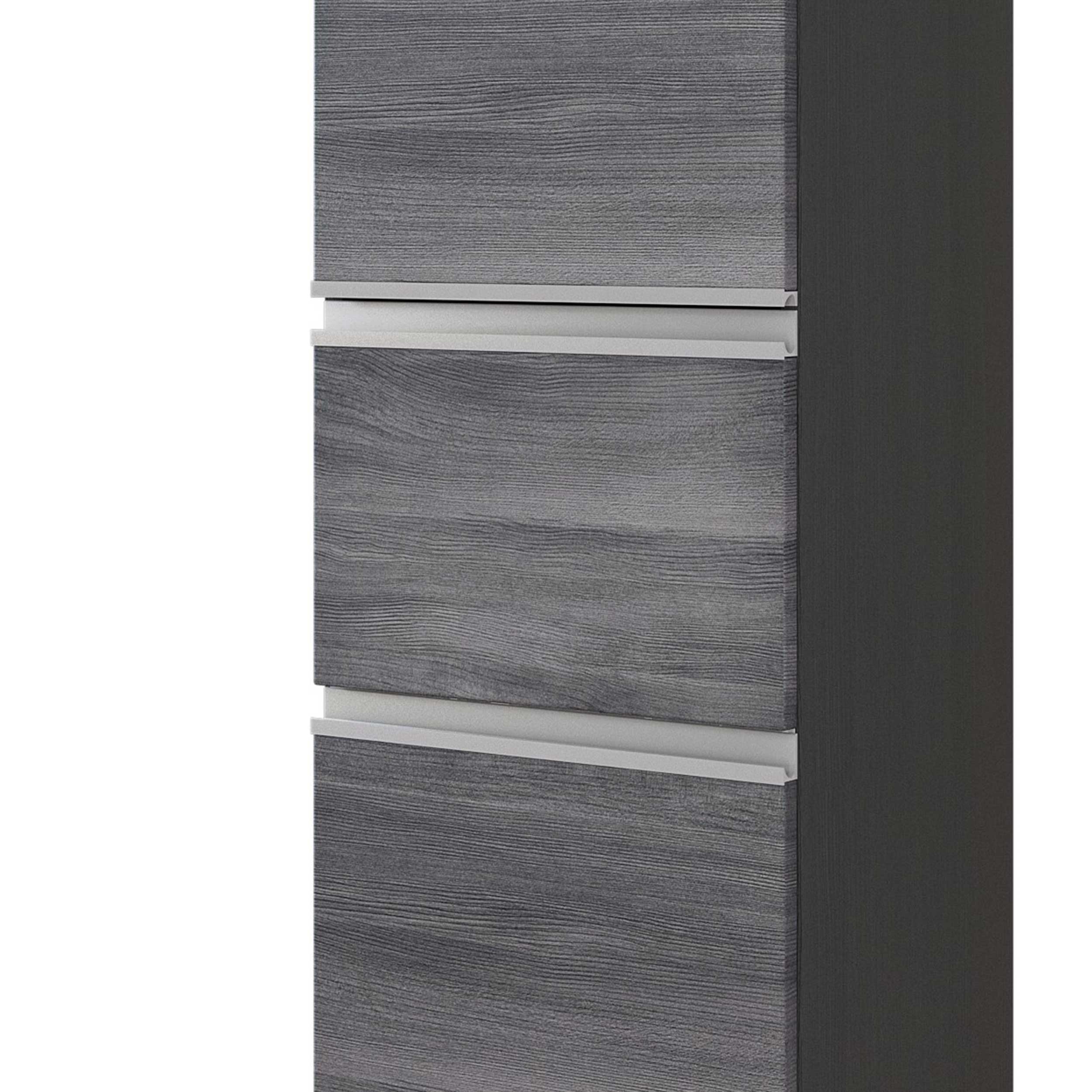 Colonne Lotuk basse avec 2 portes & 1 tiroir - chêne gris - Image 11