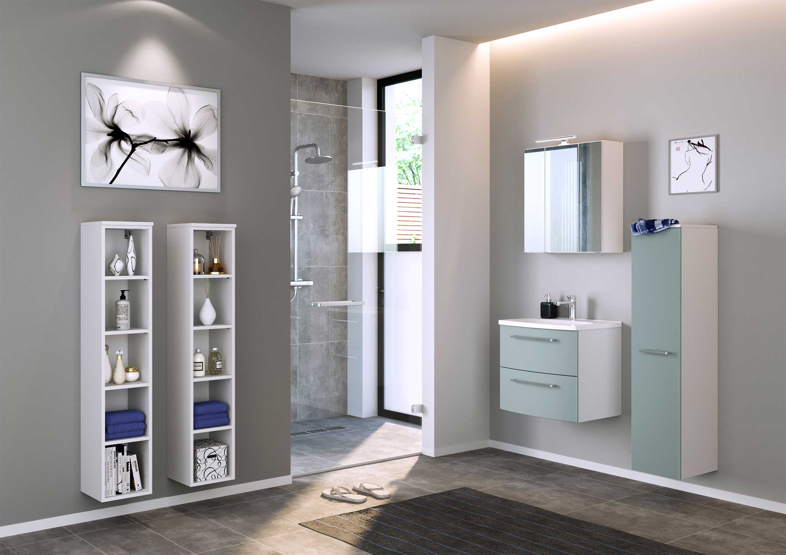 Colonne ouverte Gene 25cm - blanc - Image 5