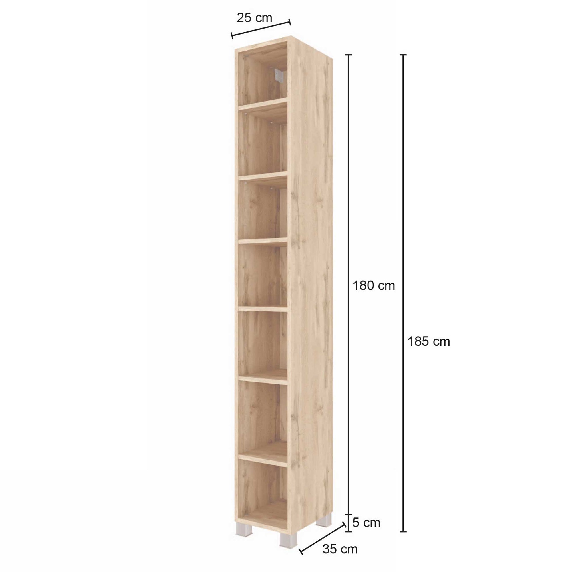 Colonne ouverte Sefa haut 25cm - chêne wotan - Image 7