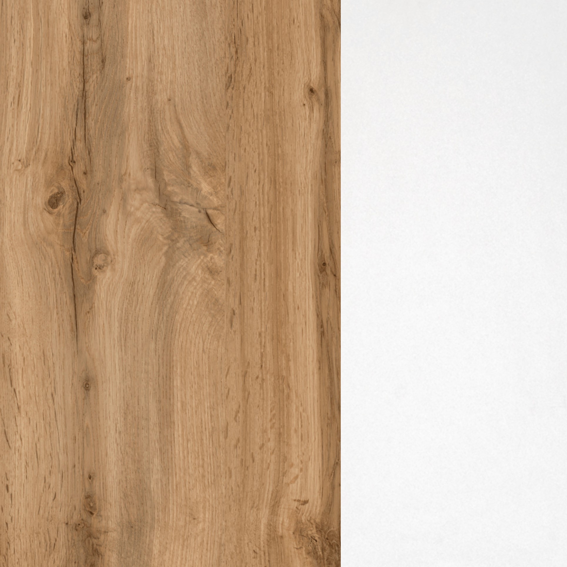 Colonne Pares 30cm 2 portes & 1 tiroir - blanc/chêne wotan - Image 5