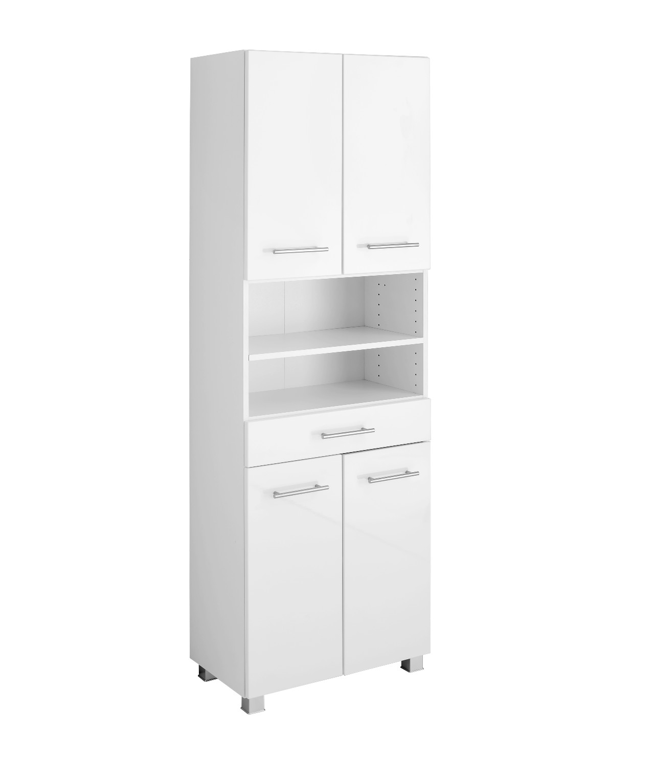 Colonne Pollet 60cm 4 portes et 1 tiroir - blanc