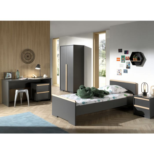 Combinaison de chambre d'enfant 6 London-anthracite/hêtre