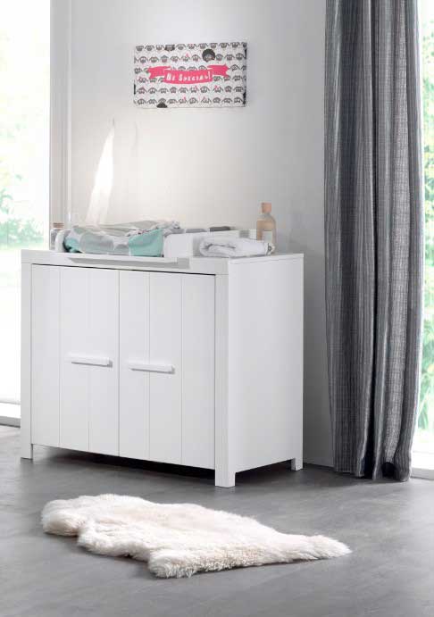 Commode Erik avec 2 portes - blanc - Image 3