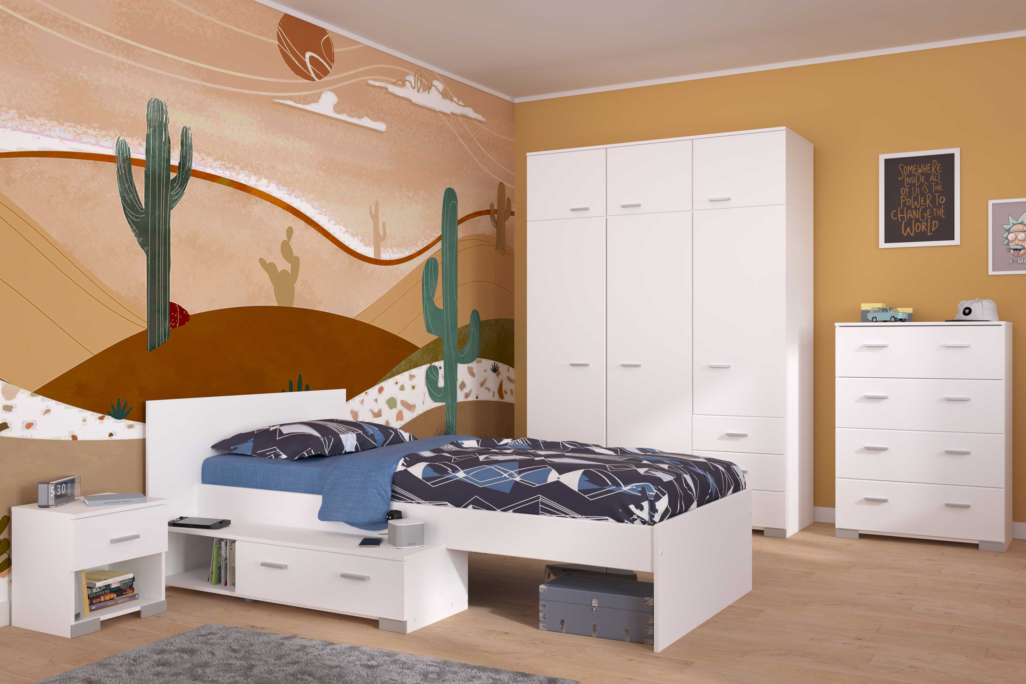 Commode Gemma 4 tiroirs - blanc - Image 5