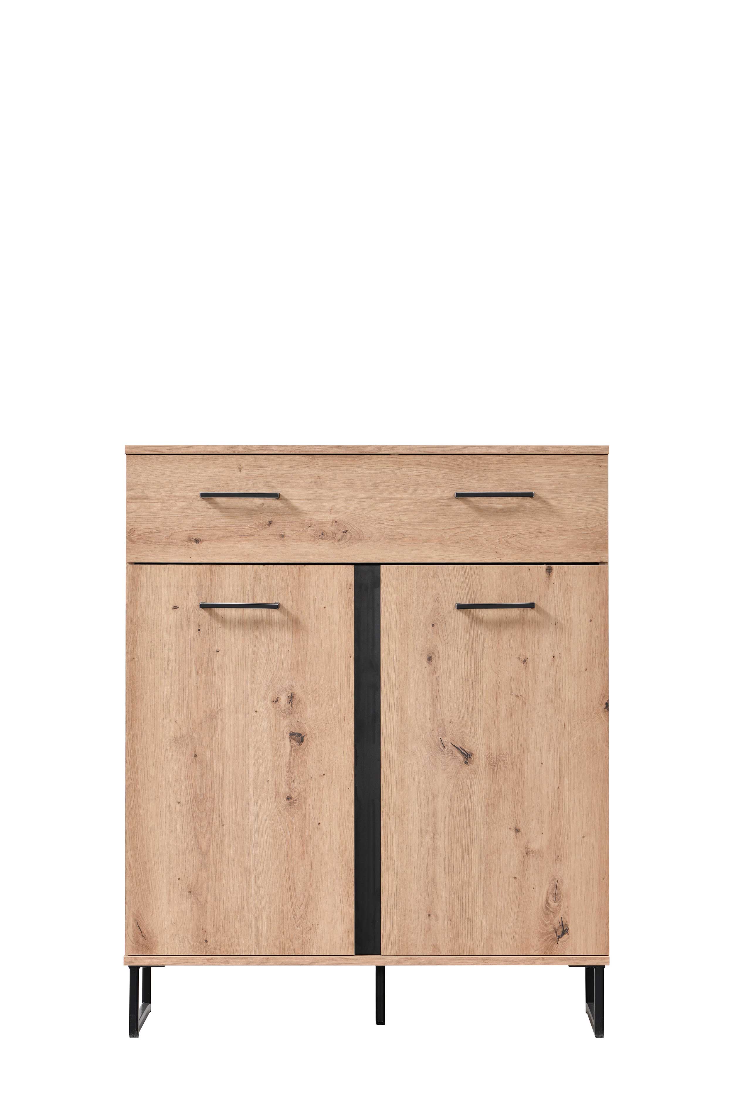 Commode Hoggas 2 portes & 1 tiroir - chêne - Image 2