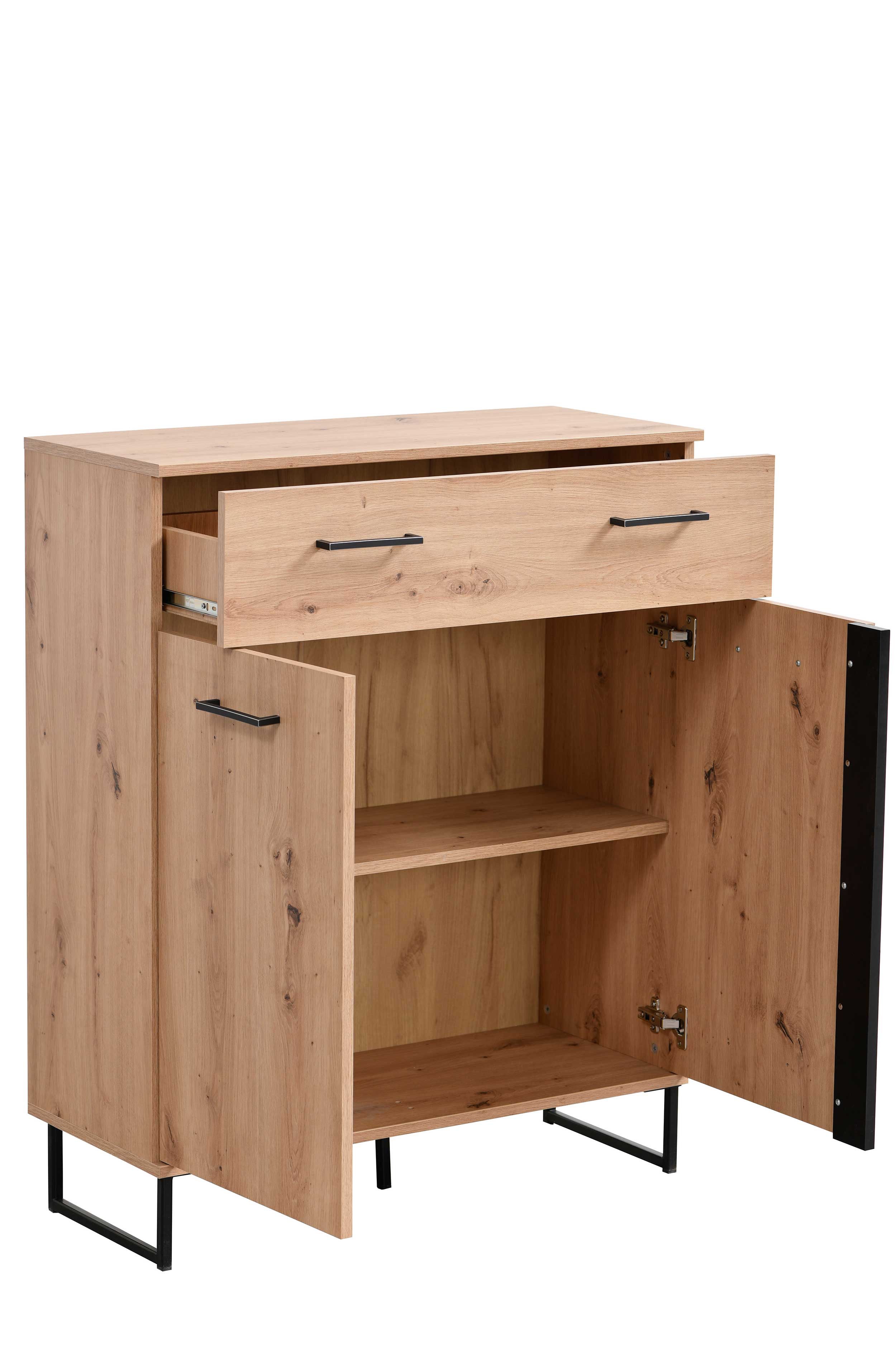 Commode Hoggas 2 portes & 1 tiroir - chêne - Image 3