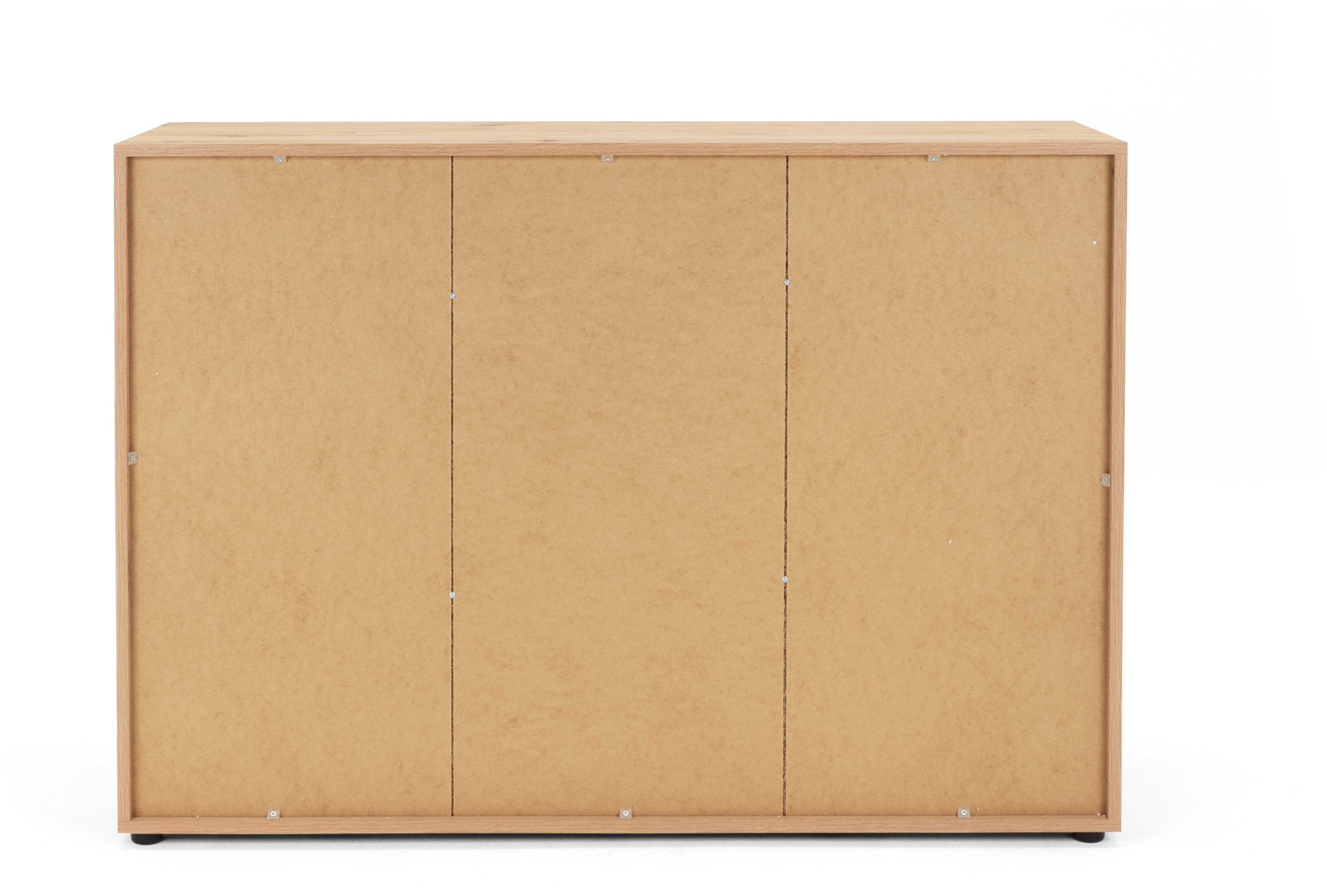 Commode Jakob 120cm, 2 portes & 4 tiroirs - décor en chêne/blanc - Image 2