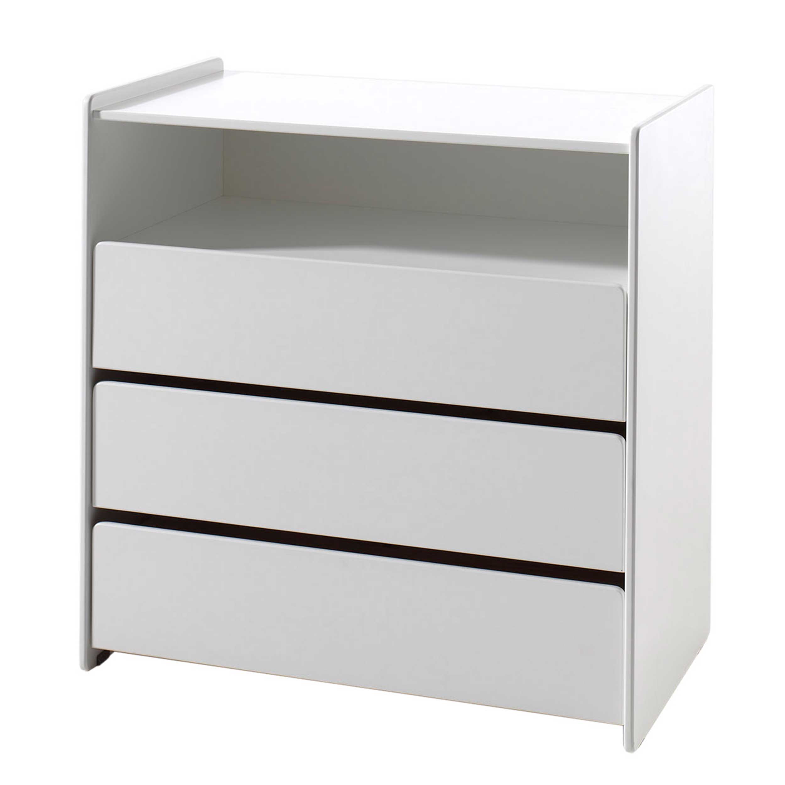 Commode Kiddy 90x72x106cm avec tablette à langer 3 tiroirs - blanc - Image 2