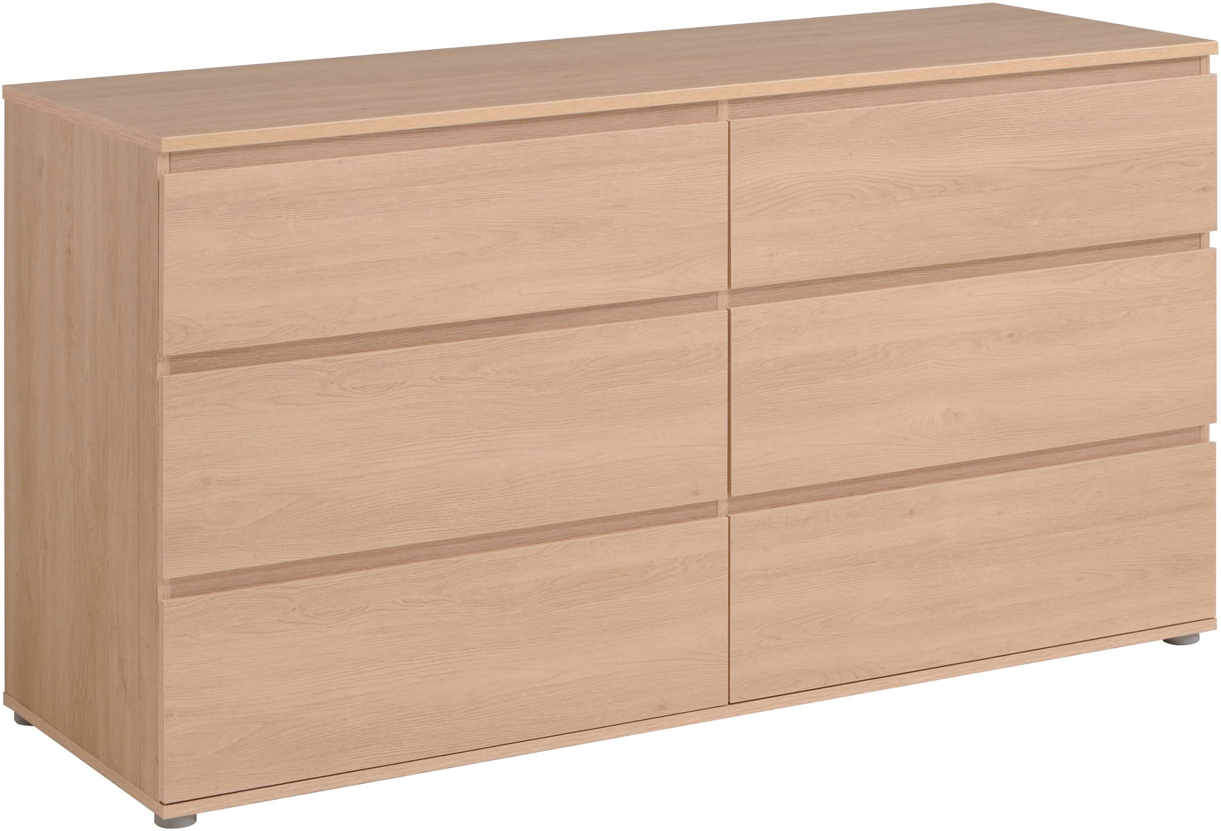 Commode Nux 6 tiroirs - chêne - Image 4