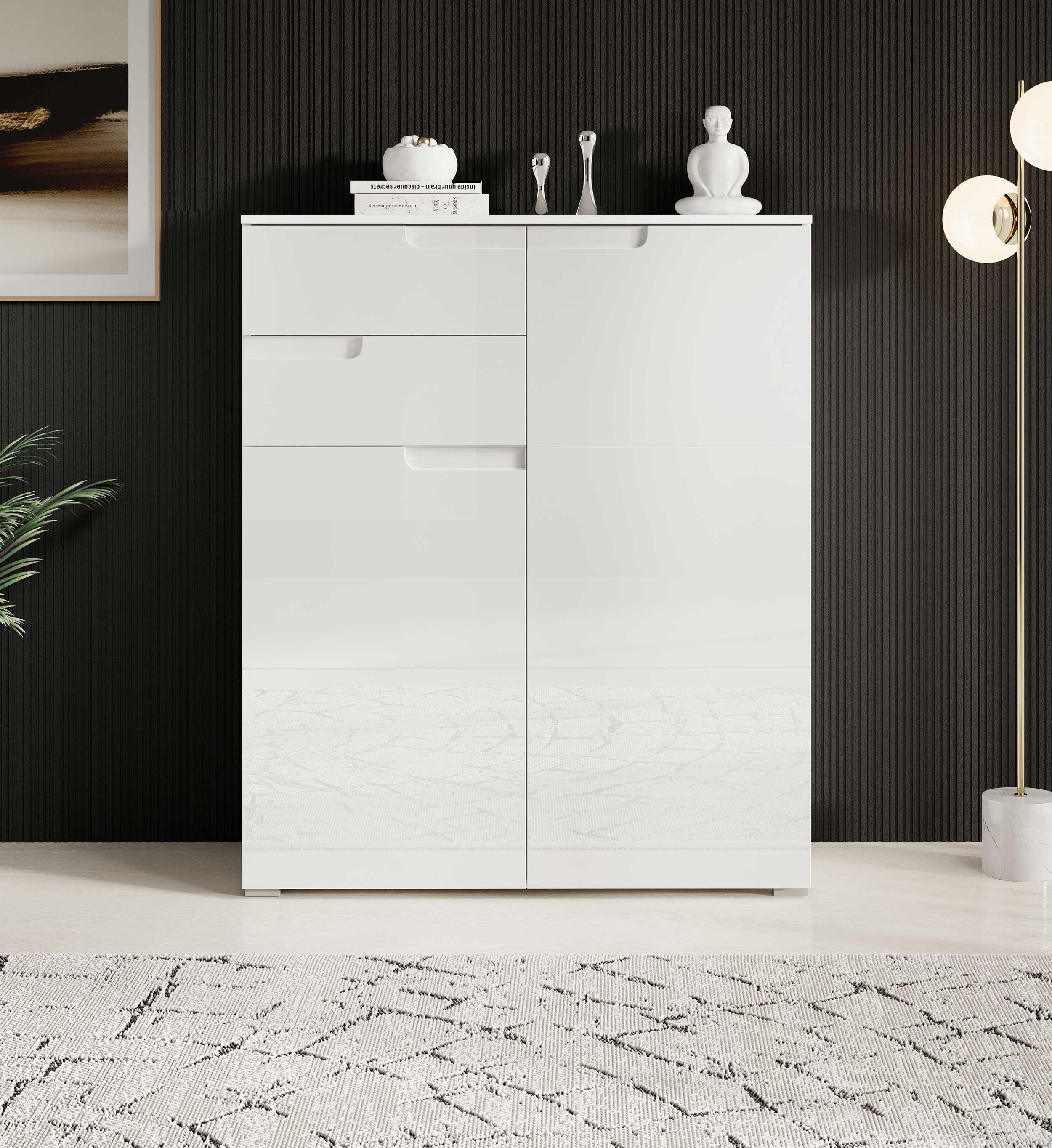 Commode Peso 2 portes 2 tiroirs - blanc - Image 5