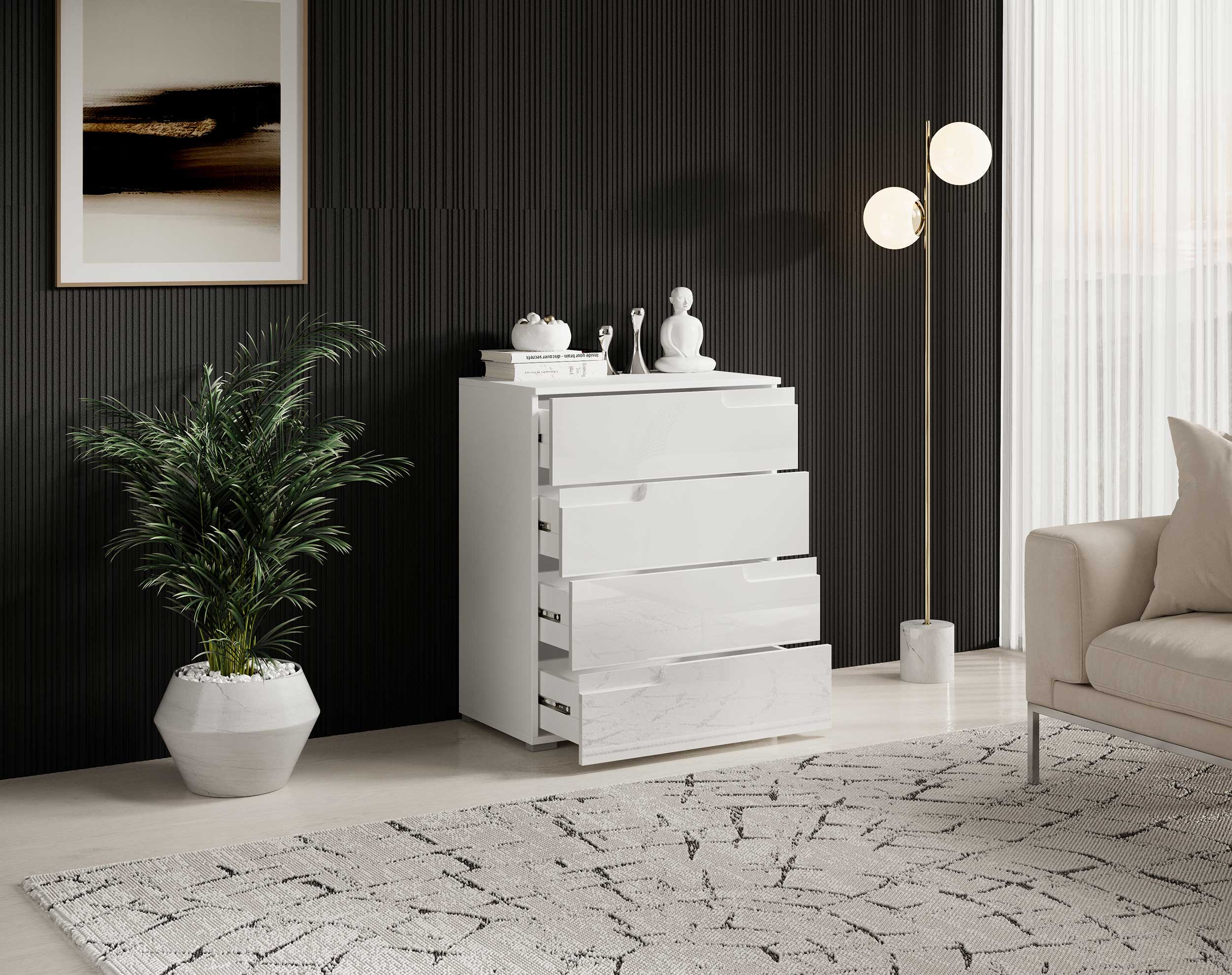 Commode Peso 4 tiroirs - blanc - Image 6