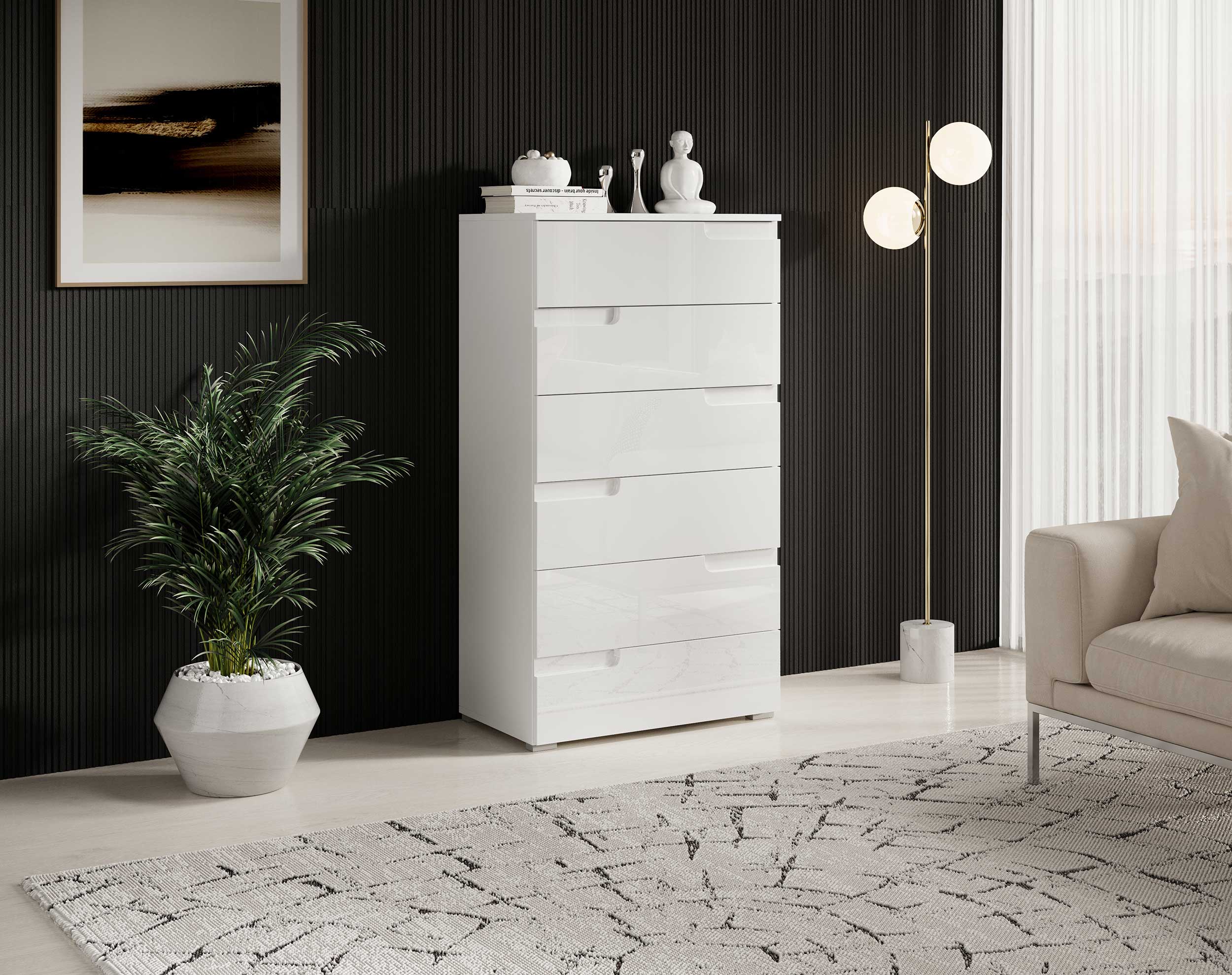 Commode Peso 6 tiroirs - blanc - Image 7