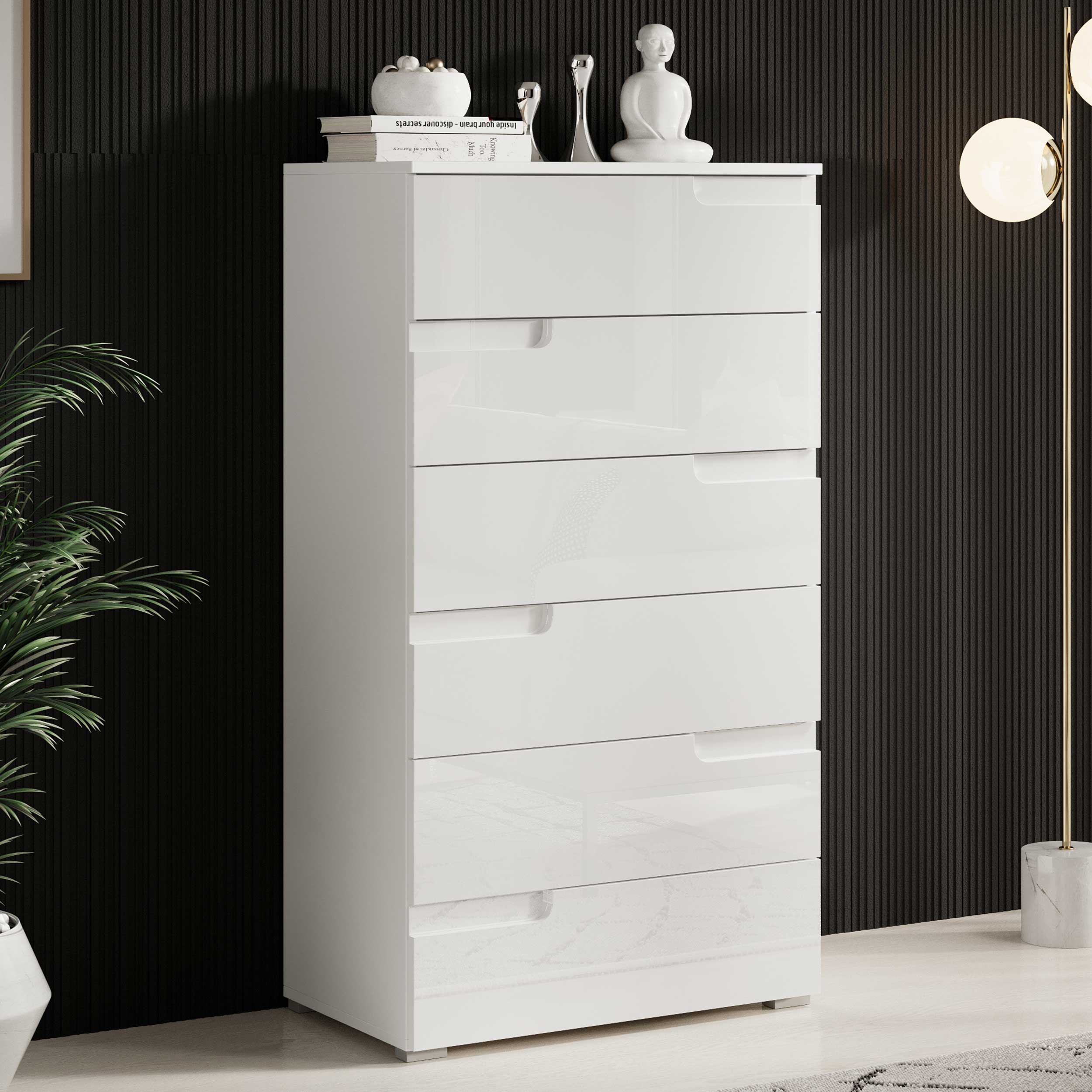 Commode Peso 6 tiroirs - blanc