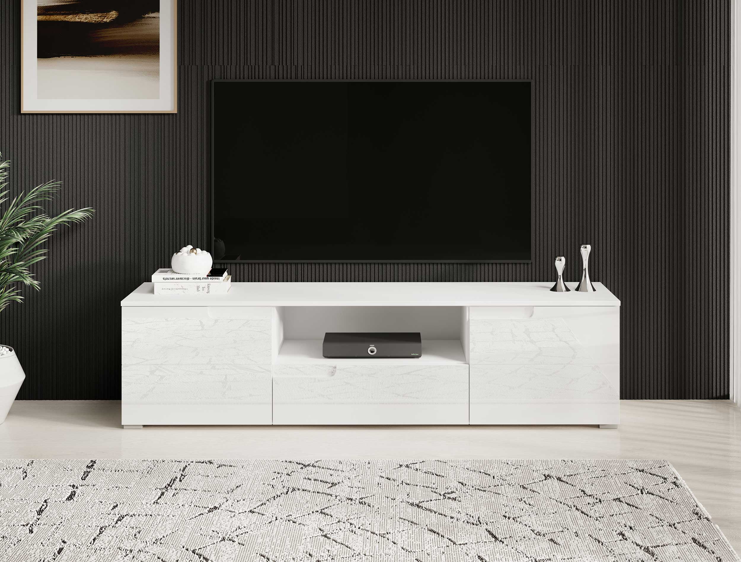 Commode Peso  portes  tiroirs - blanc - Image 8