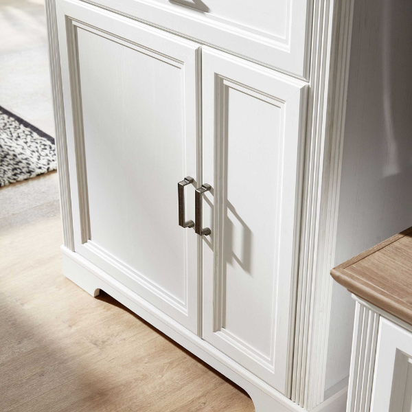 Commode Samine 3 portes & 1 tiroir - blanc/chêne - Image 2