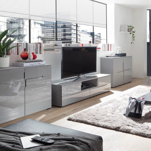 Commode Seta avec  portes - gris brillant - Image 3