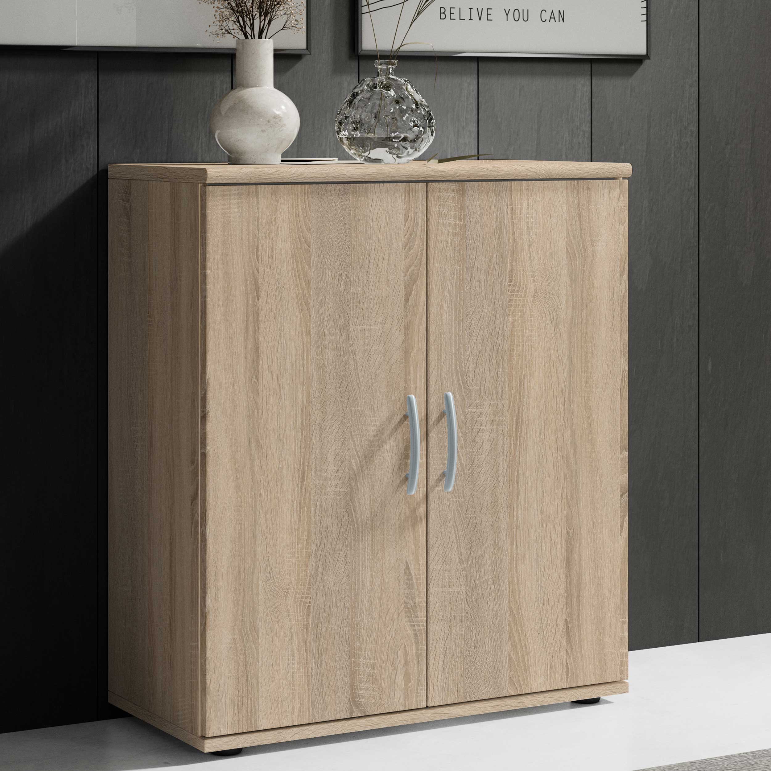 Commode Viviane 60cm avec 2 portes - chêne