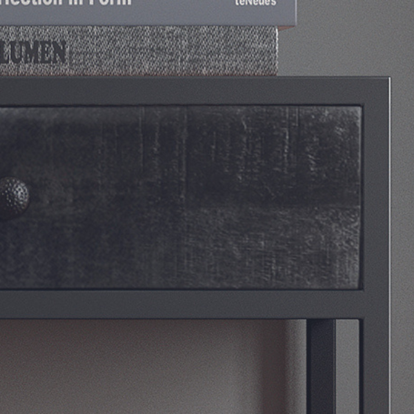 Console Alessandra-bois de mango noir - Image 3