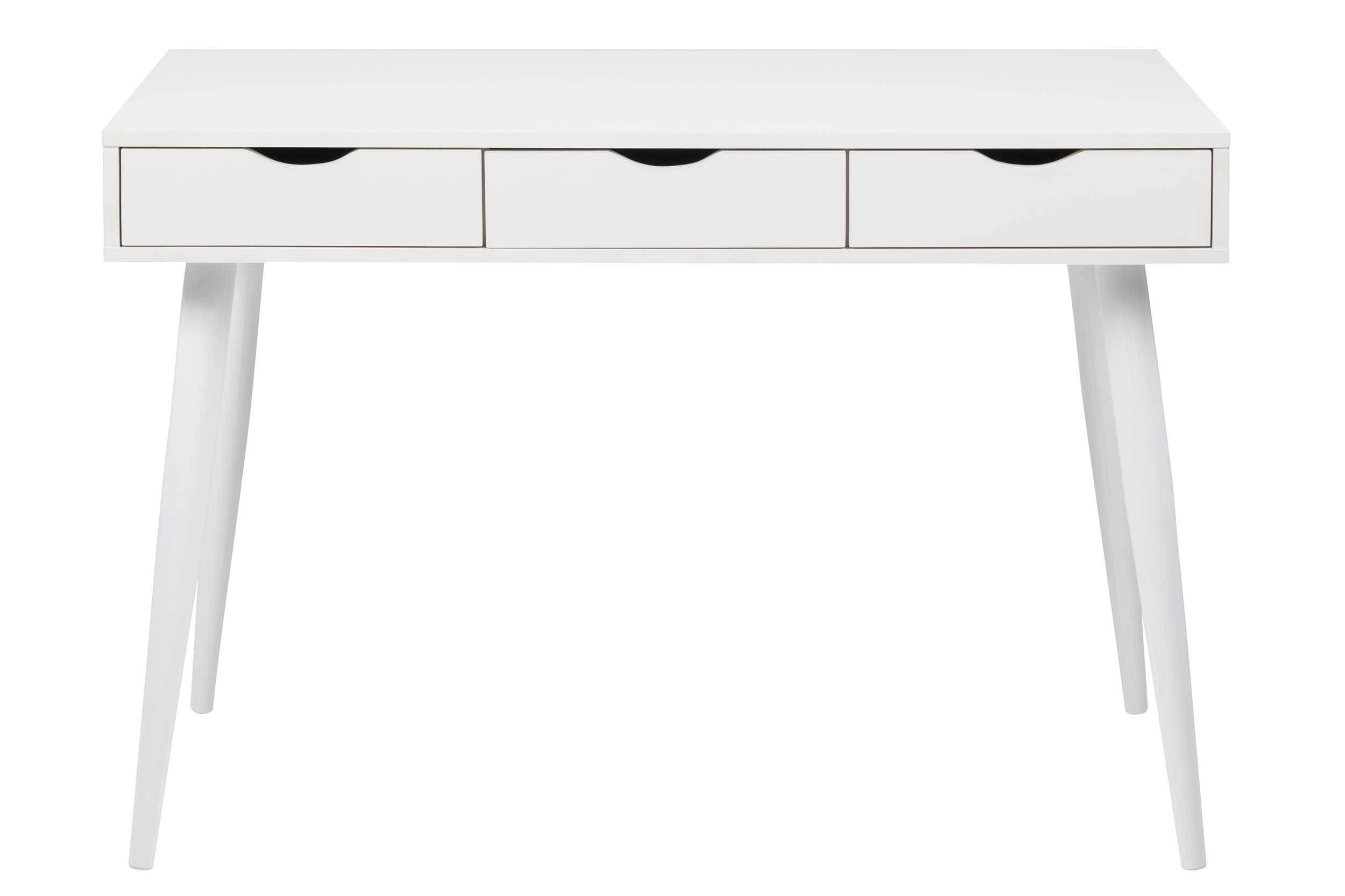 Console/bureau Jupiter 110 cm 3 tiroirs - blanc - Image 3