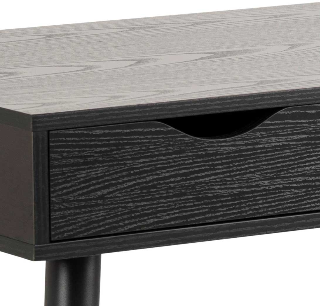 Console/bureau Jupiter 110 cm 3 tiroirs - noir - Image 4