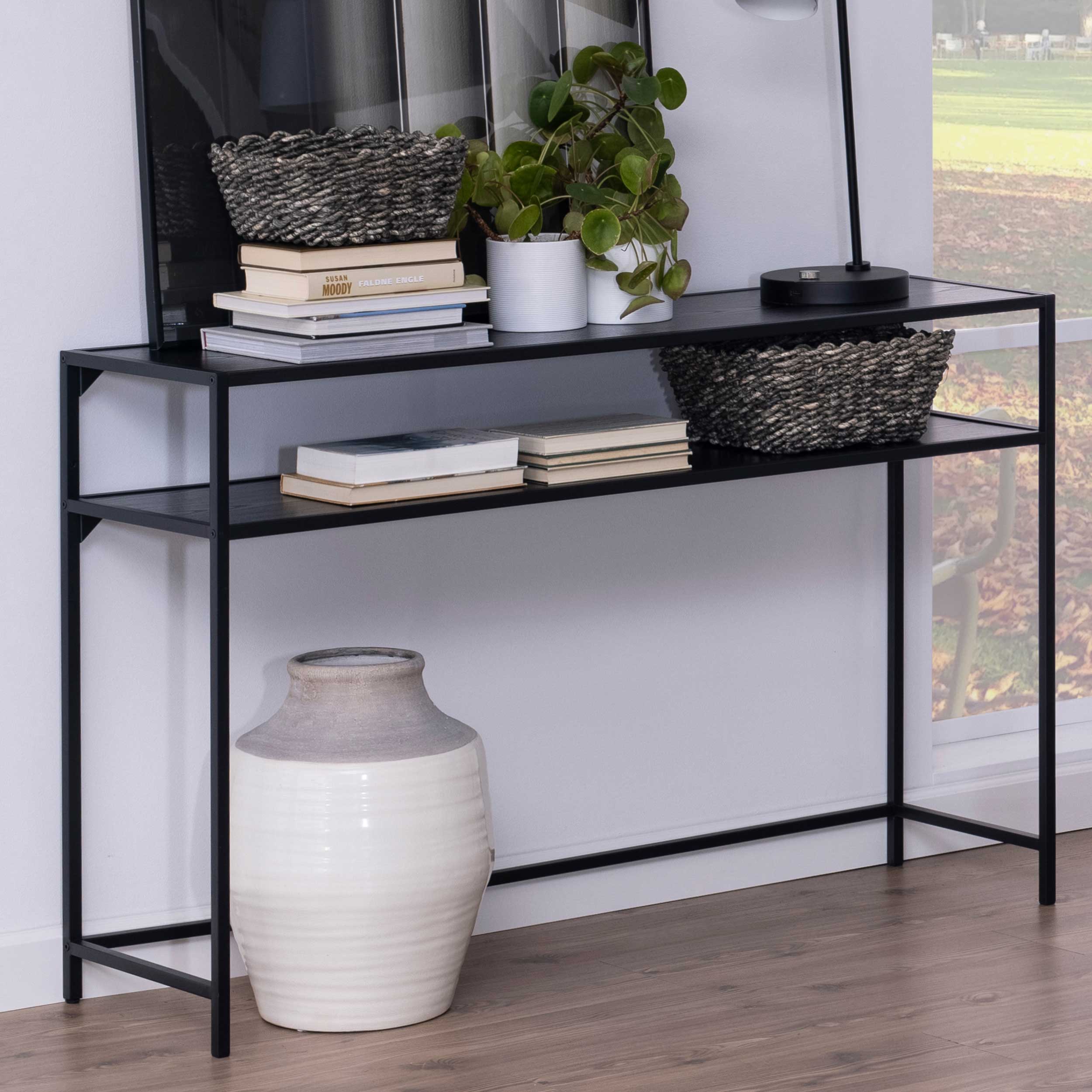 Console Dover 120cm industriel - noir