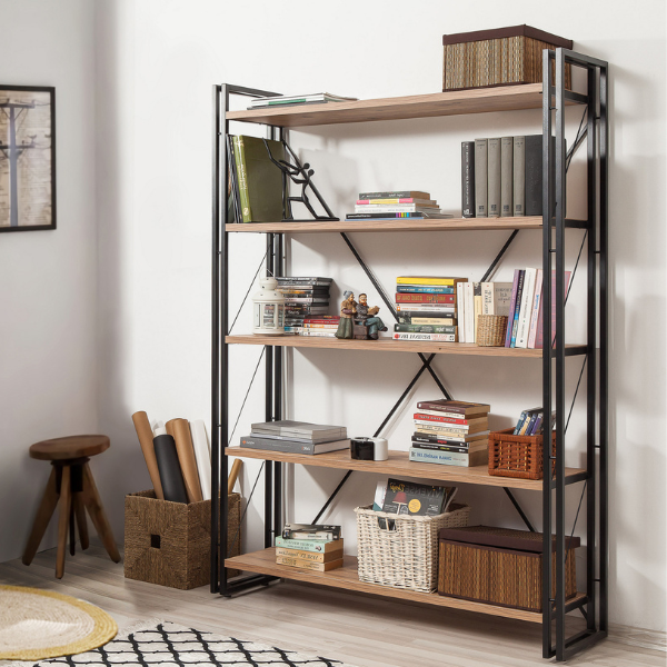 Cosmo Bibliothèque | 100 % MÉLAMINE | Pin Atlantique, noir - Image 2